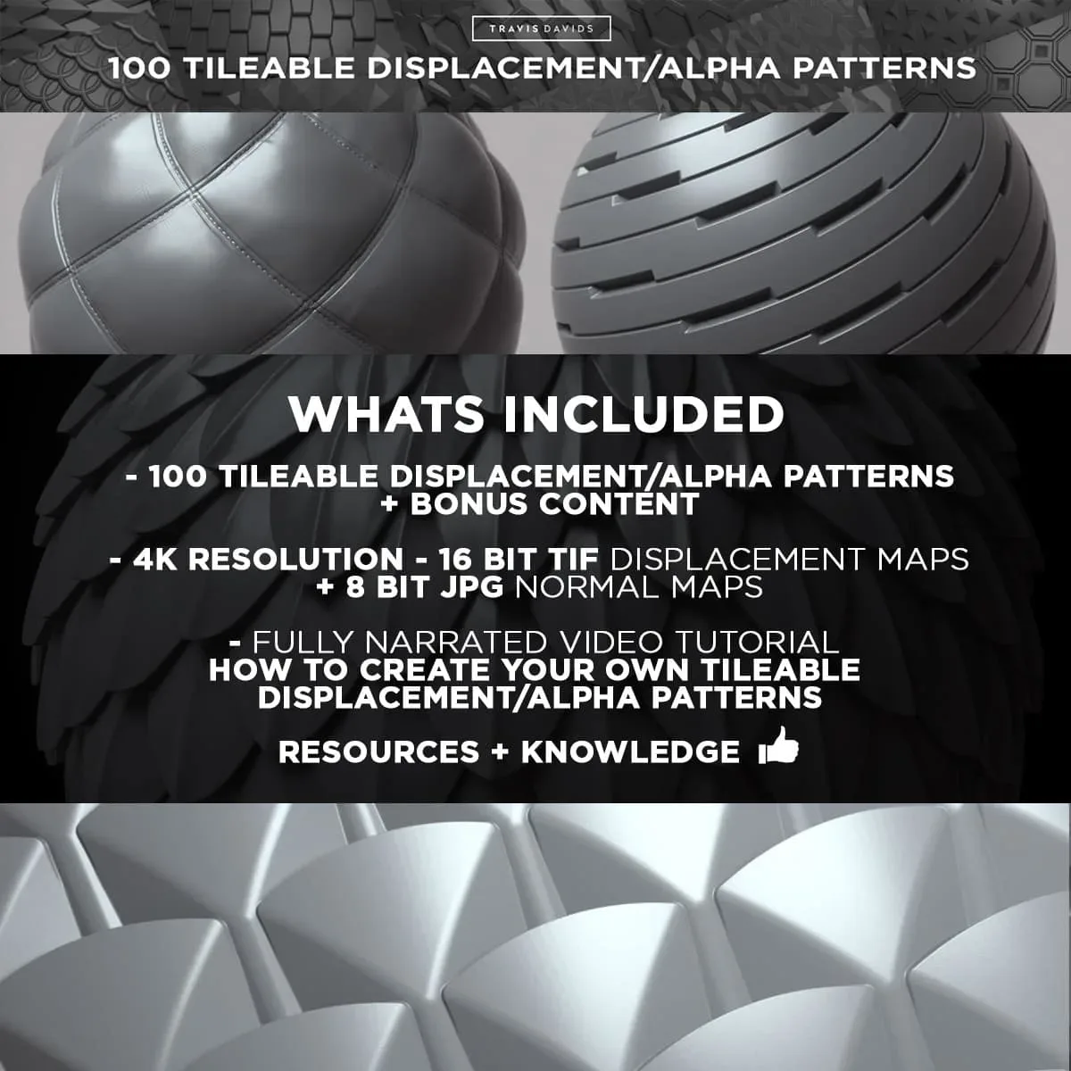 100 Tileable Displacement/Alpha Patterns - COMPLETE PACK