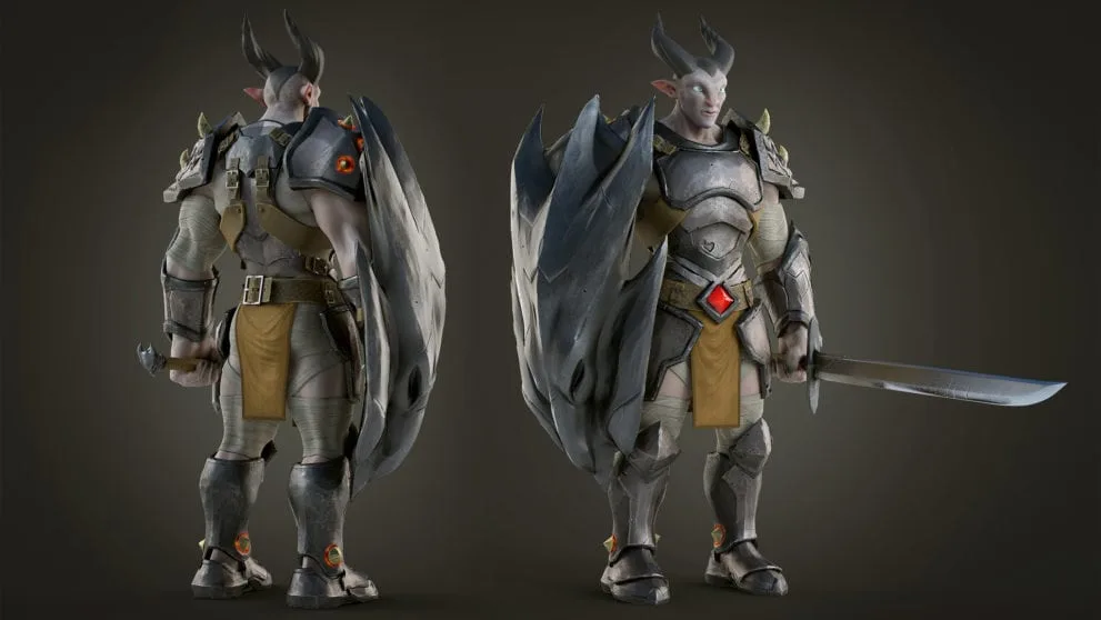 Dragon Knight - Fantasy character full course in Blender (2.7x)