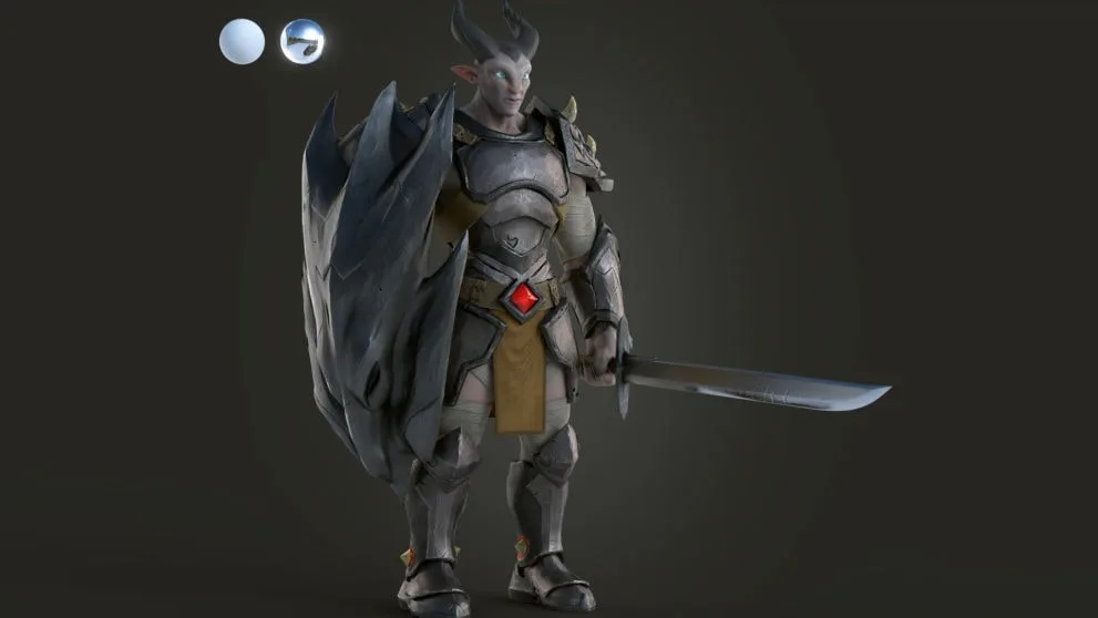 Dragon Knight - Fantasy character full course in Blender (2.7x)