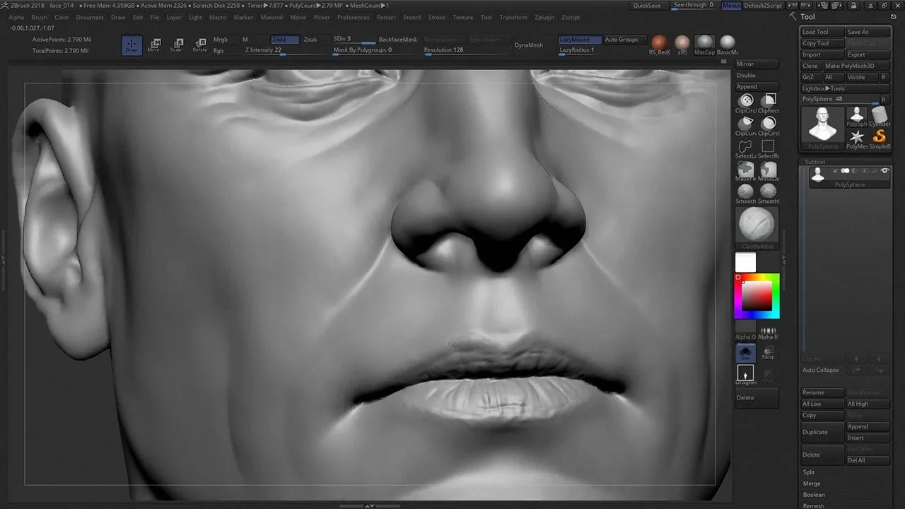 Sculpting a Realistic Male Face in ZBrush