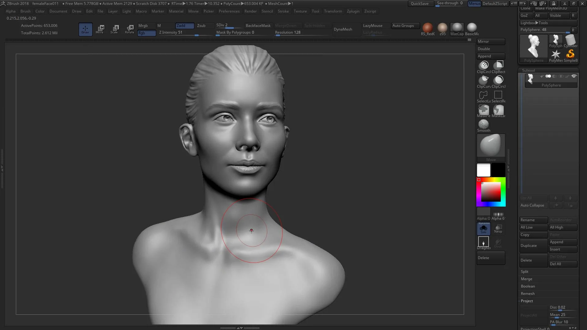 Sculpting a Realistic Female Face in ZBrush