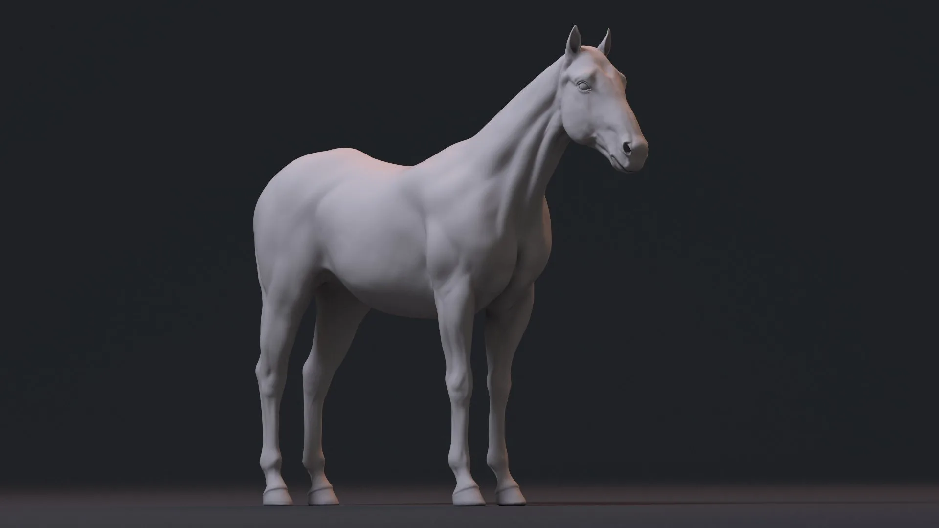 Realistic Horse 3D model: Zbrush, Maya, Max, Obj