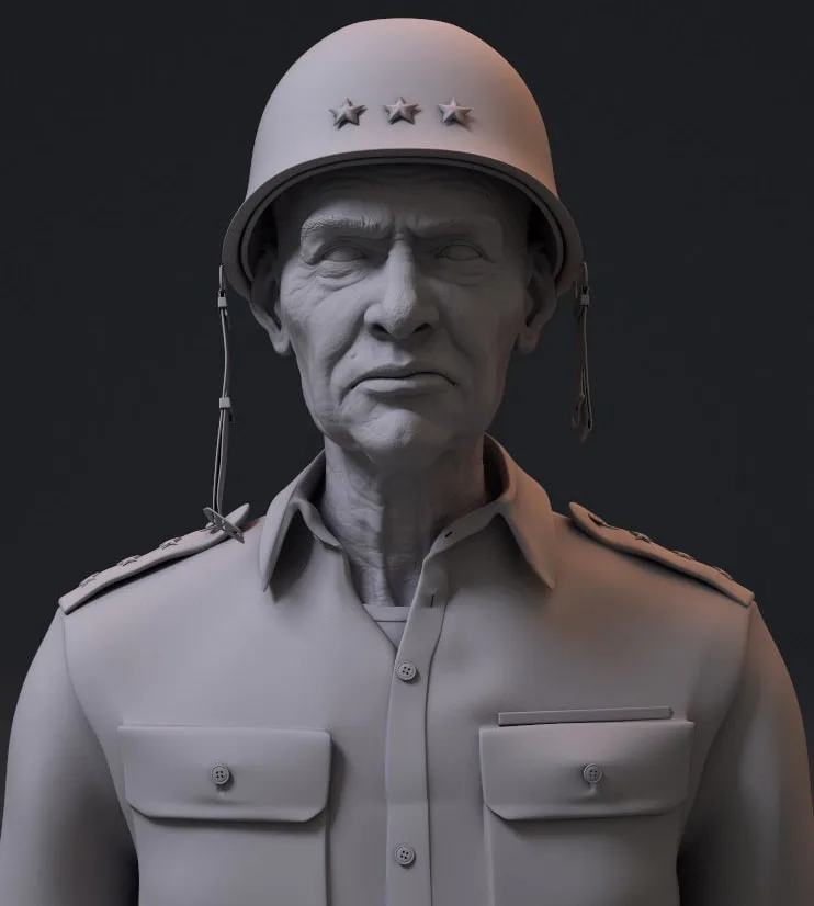 Old Man General 3D Model