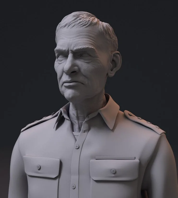 Old Man General 3D Model