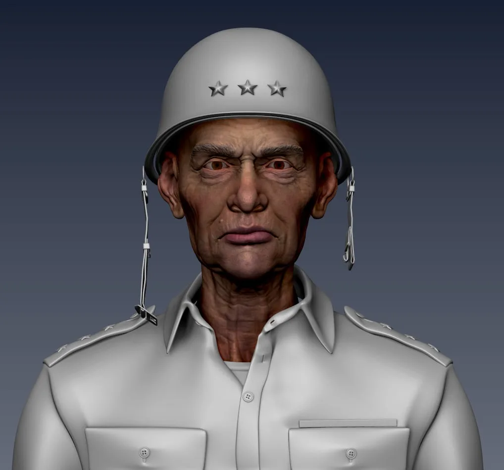 Old Man General 3D Model