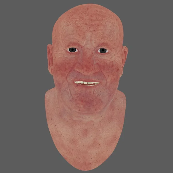 3D Ultra Realistic Old Man Head