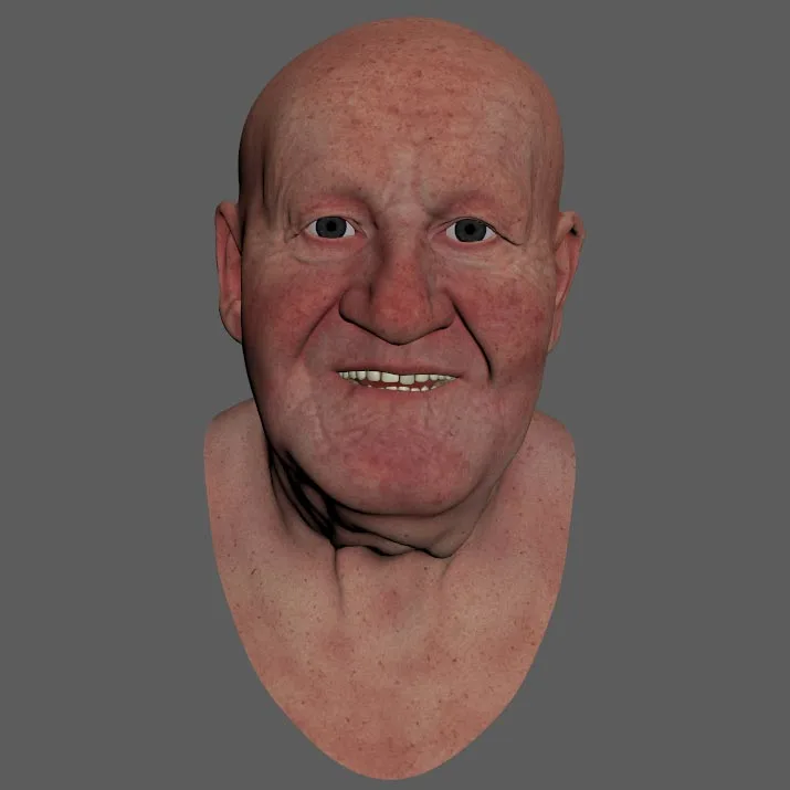 3D Ultra Realistic Old Man Head