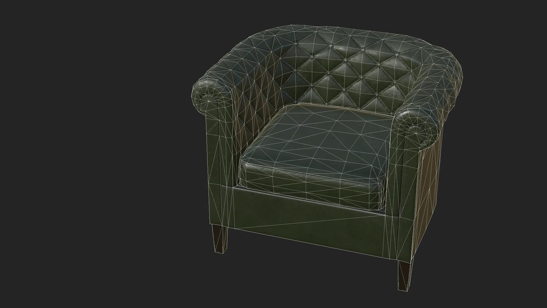 Armchair Game Asset FlippedNormals