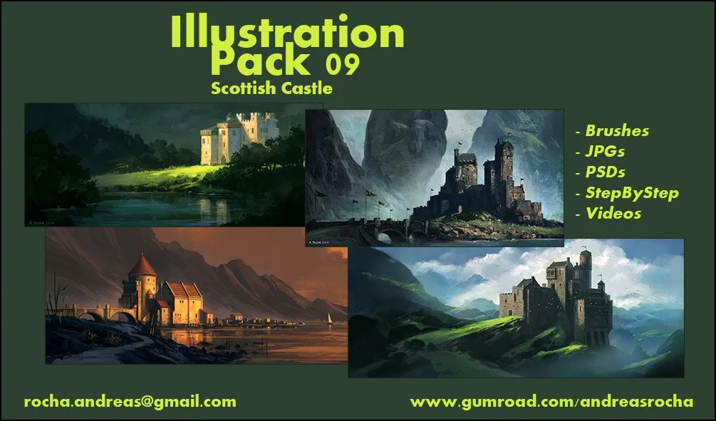 Illustration Pack 09 - Scottish Castle