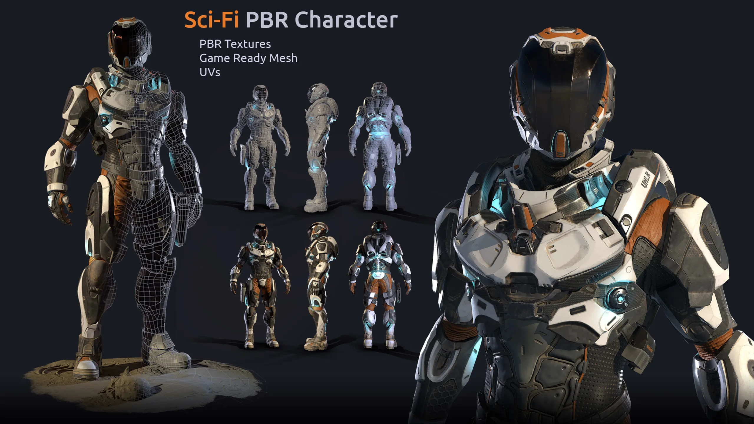 Lunar Suit - PBR Sci-Fi Character