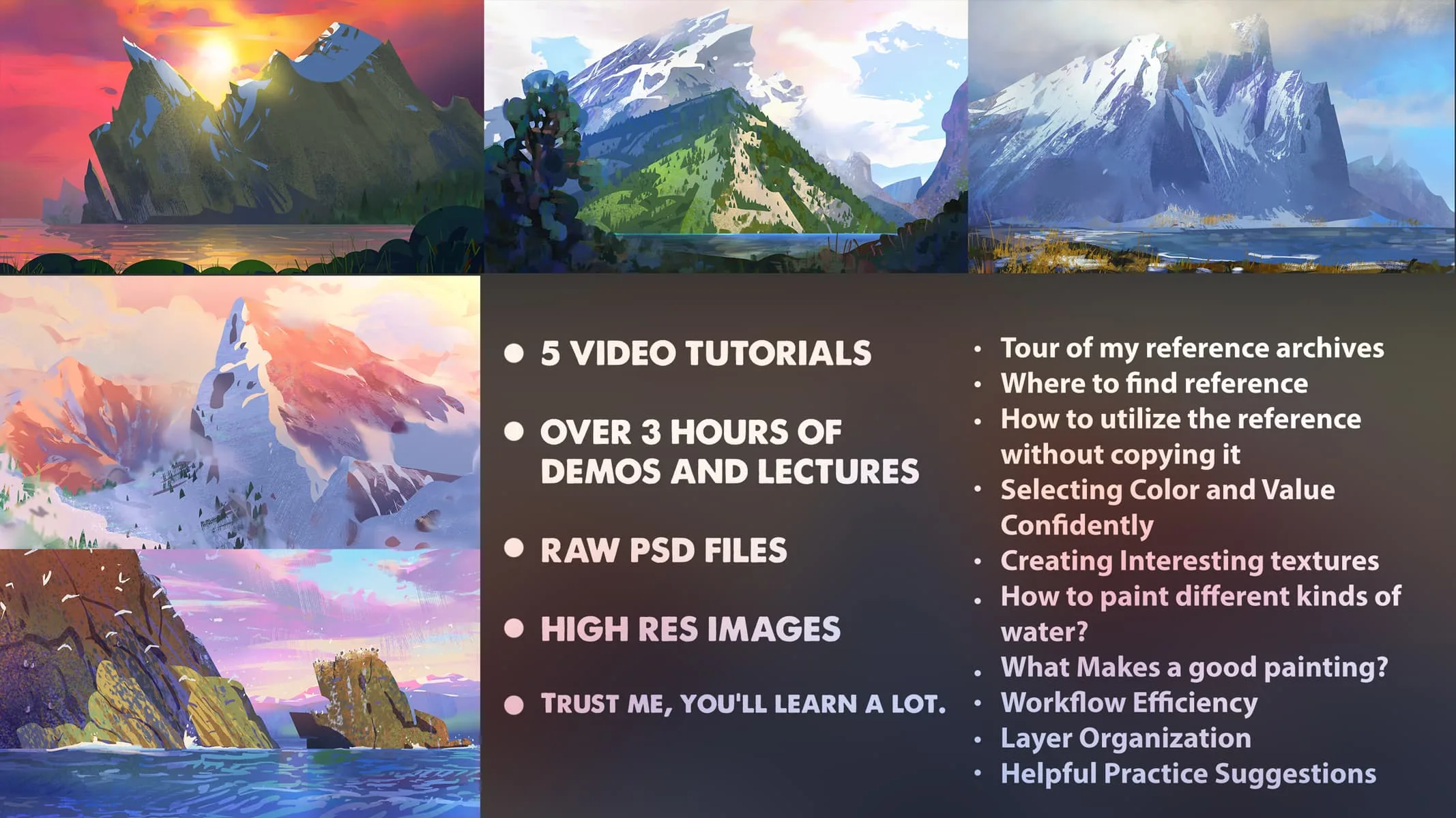 Quickly and Efficiently Painting Mountains BUNDLE