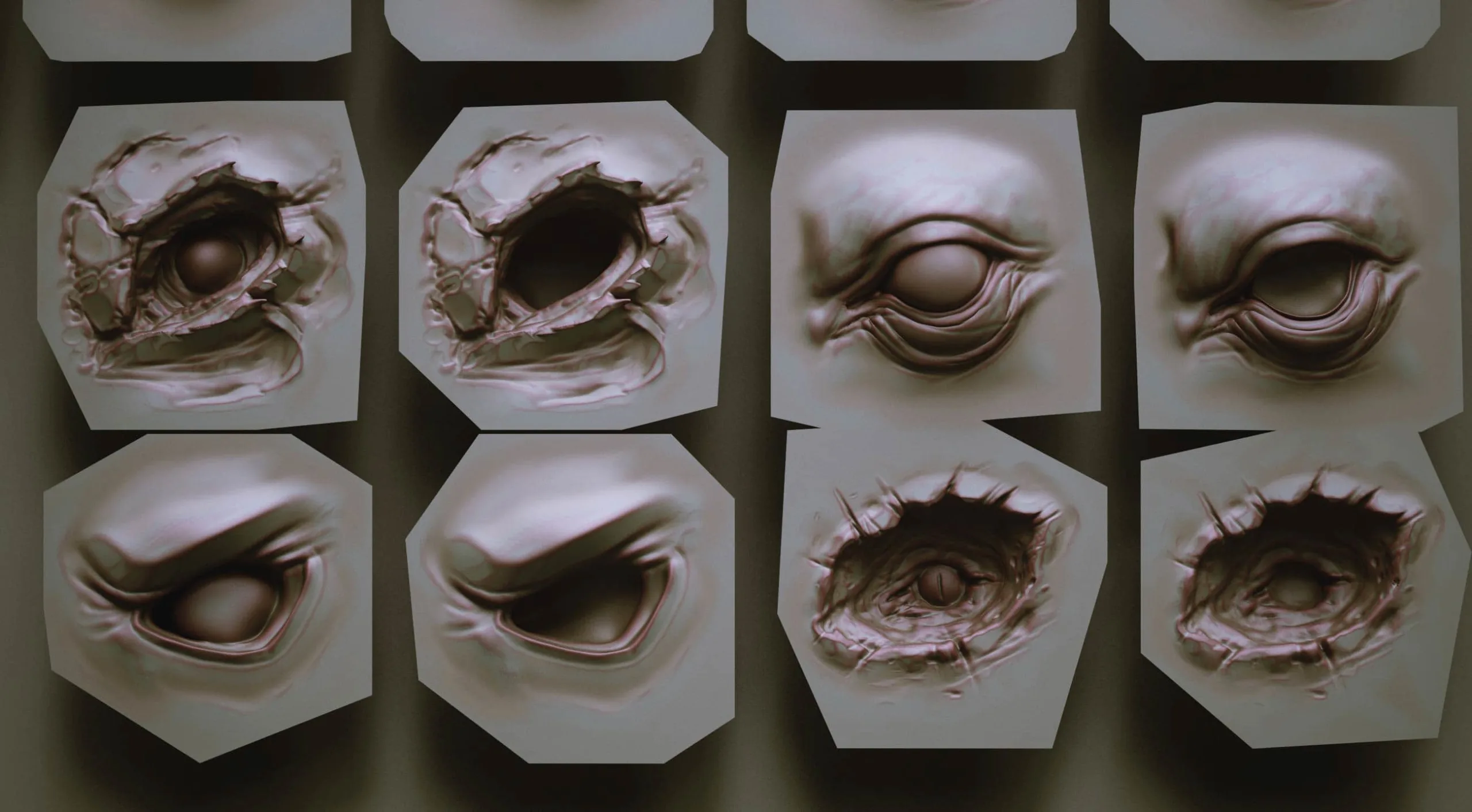 EYES - 28 Zbrush VDM Creature Eyes + 15 Eyeballs IMM Brush