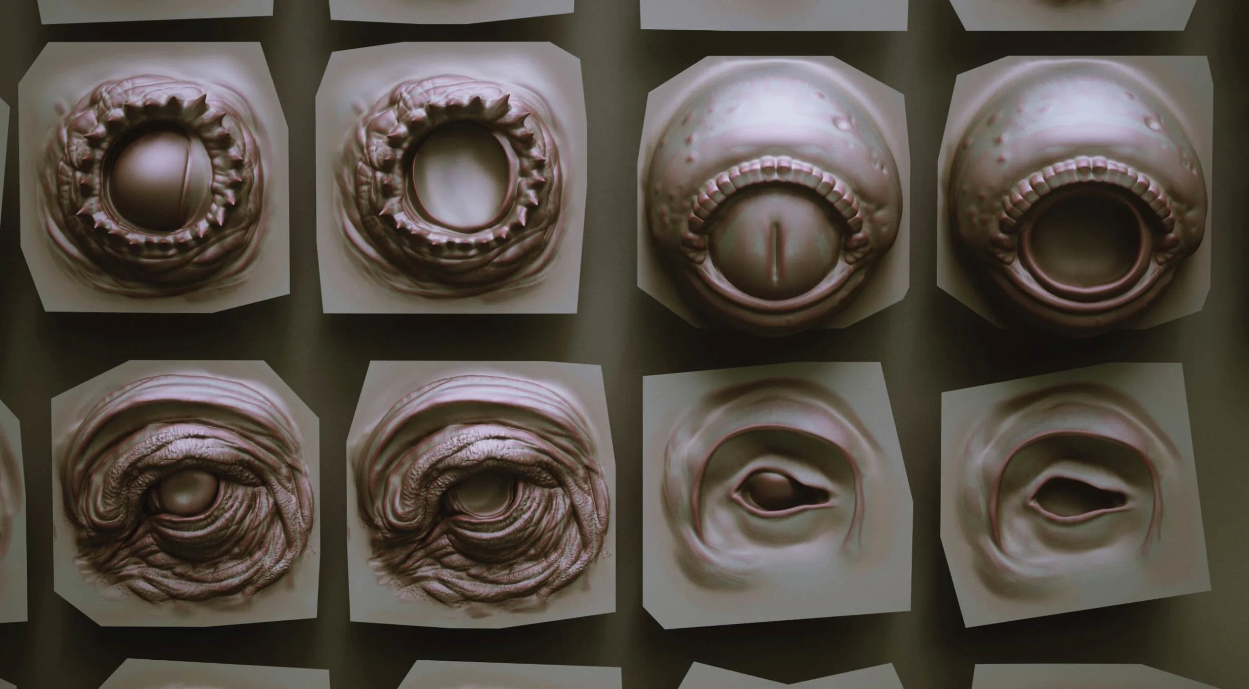 EYES - 28 Zbrush VDM Creature Eyes + 15 Eyeballs IMM Brush