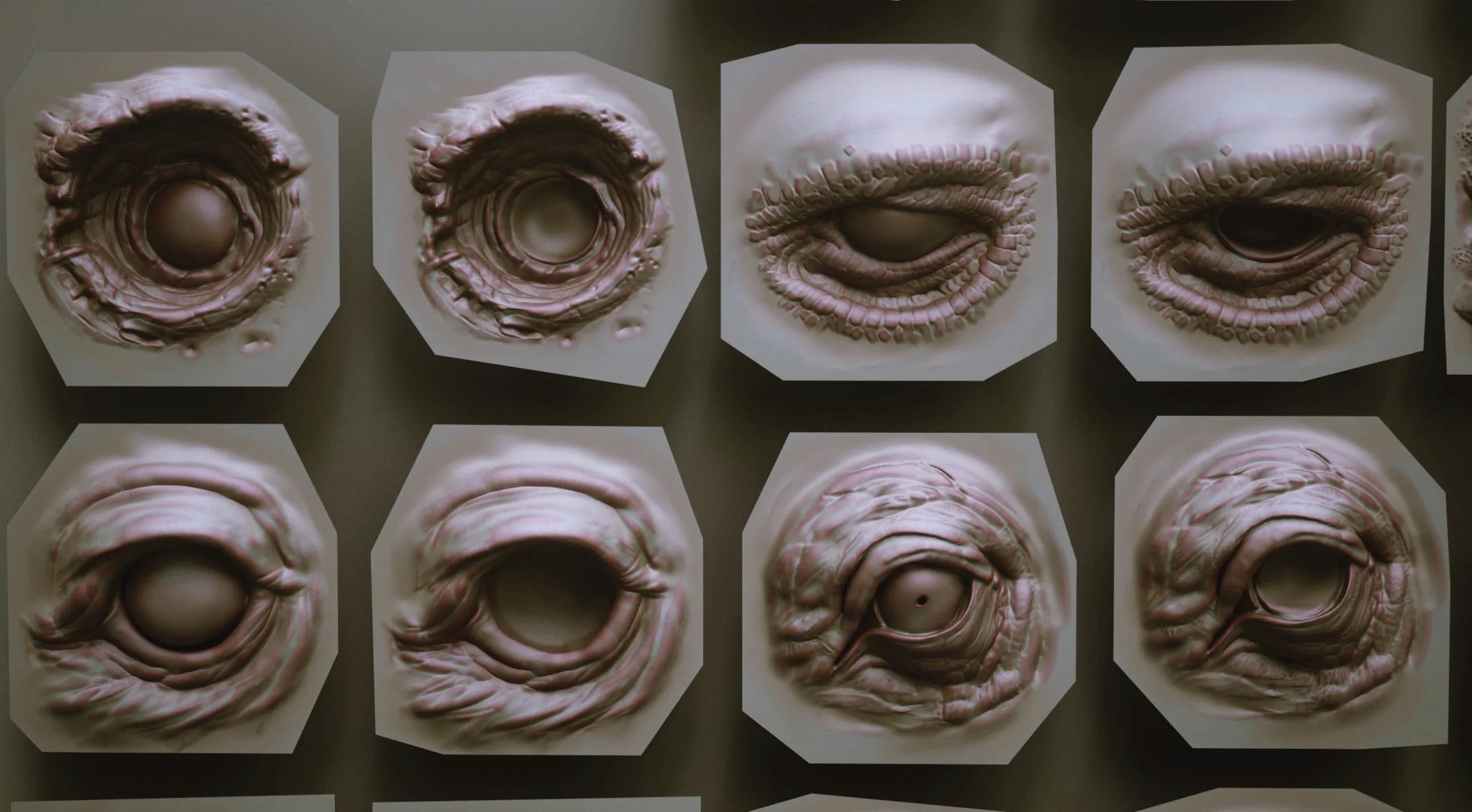 EYES - 28 Zbrush VDM Creature Eyes + 15 Eyeballs IMM Brush