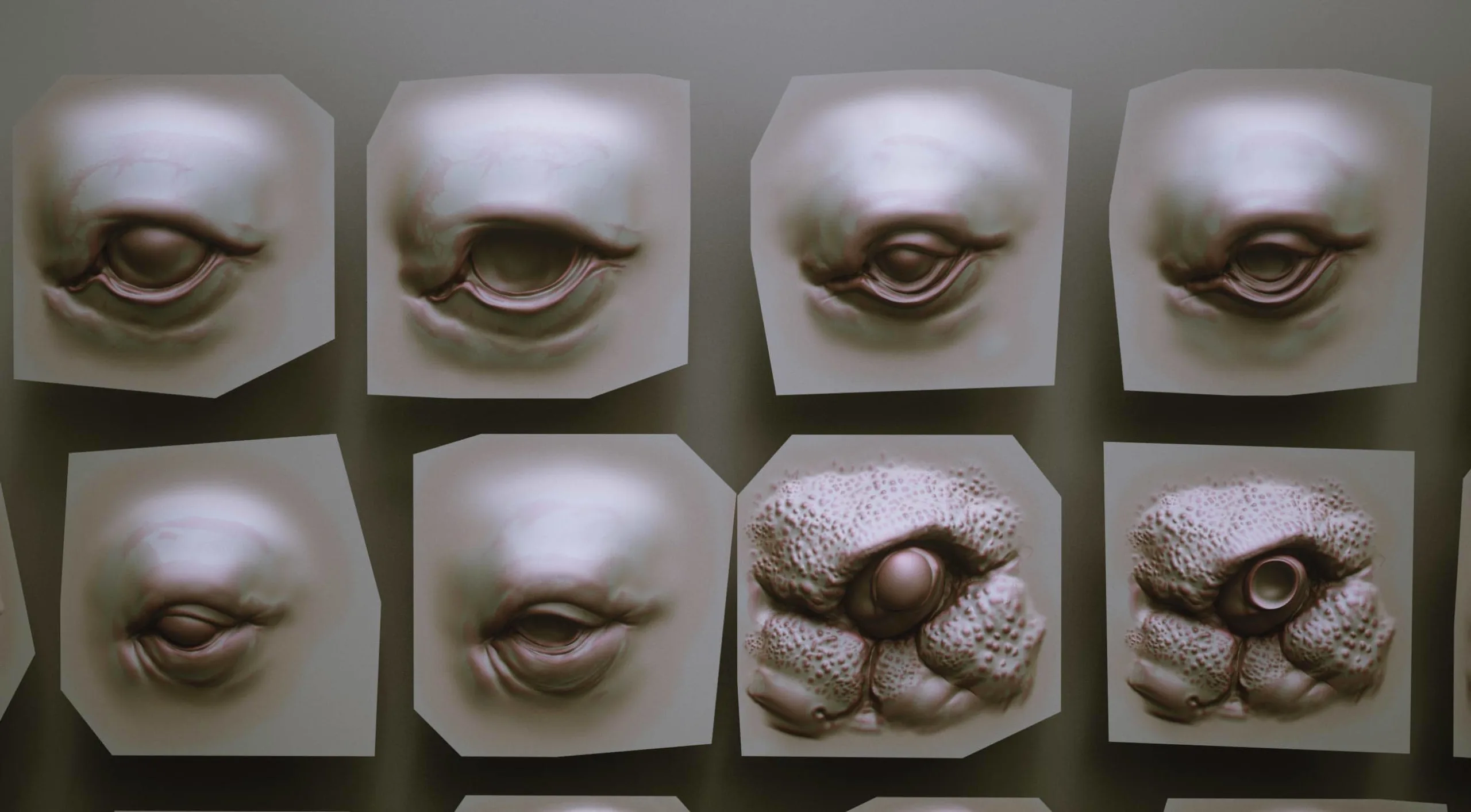 EYES - 28 Zbrush VDM Creature Eyes + 15 Eyeballs IMM Brush