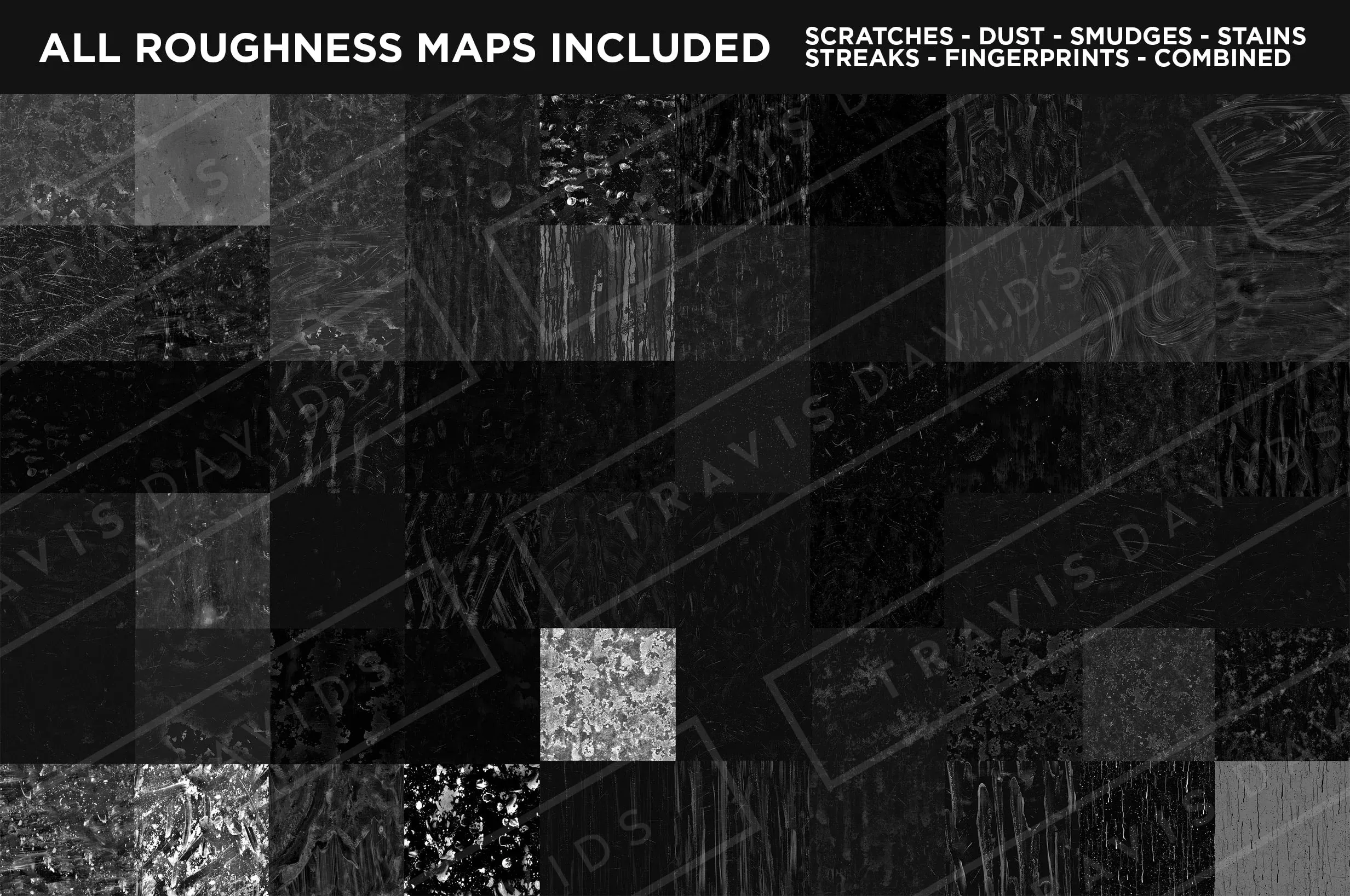 50 Tileable Roughness Maps - Surface Imperfection