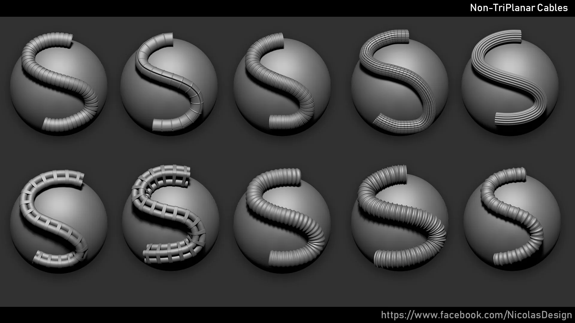 Zbrush - Cables IMM Brush + Meshes