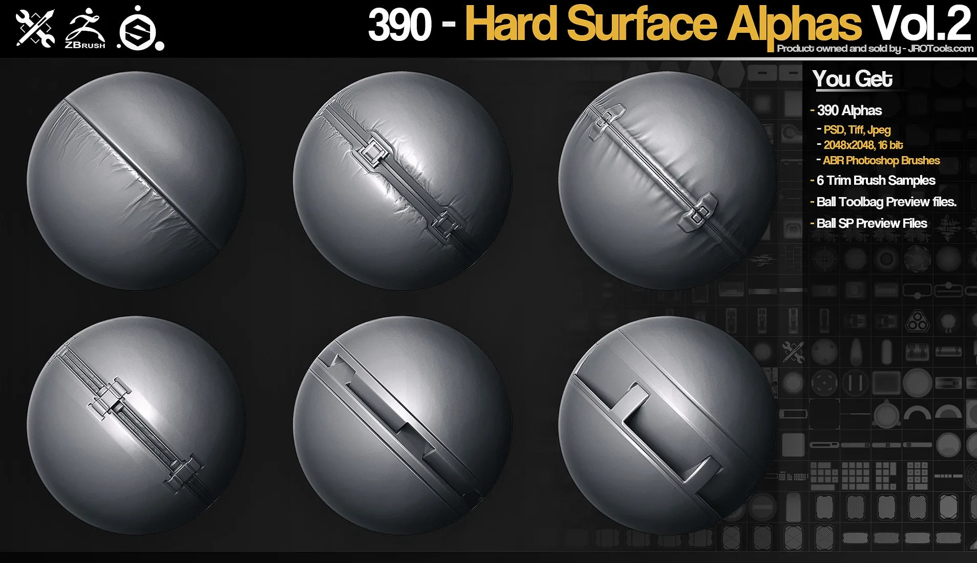 Hard-Surface Alphas Vol.2