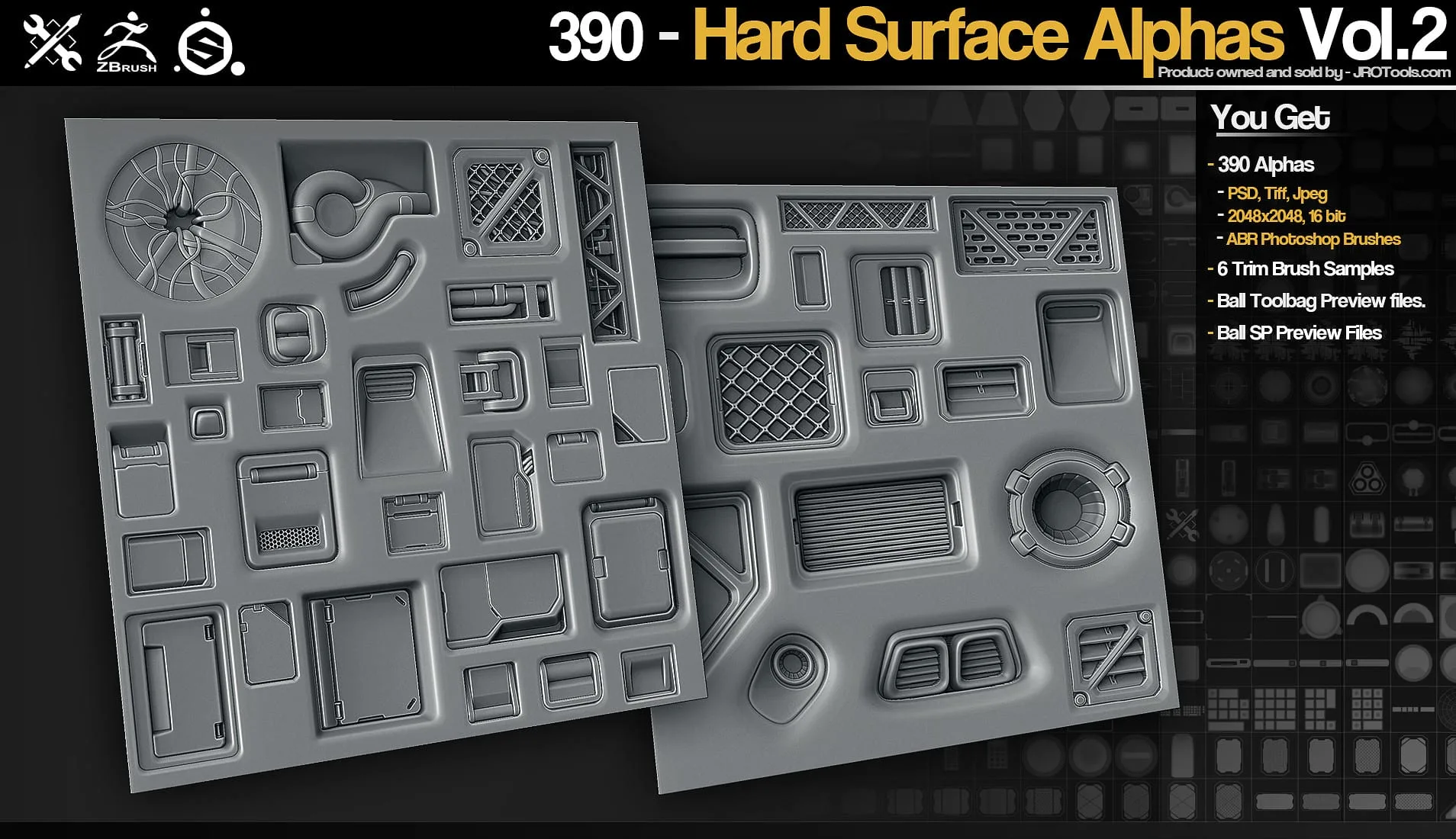 Hard-Surface Alphas Vol.2