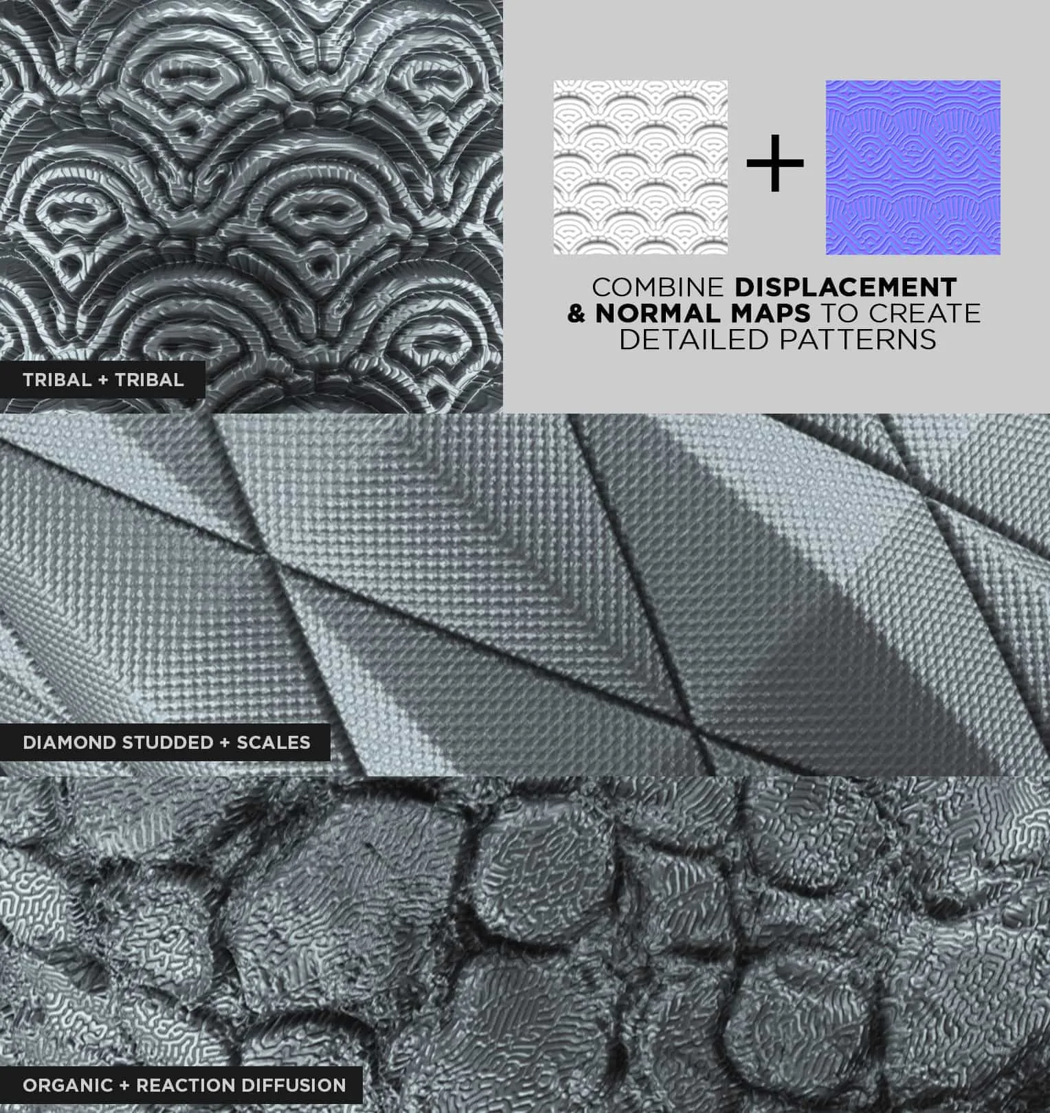 100 Tileable Displacement/Alpha Patterns Part 2