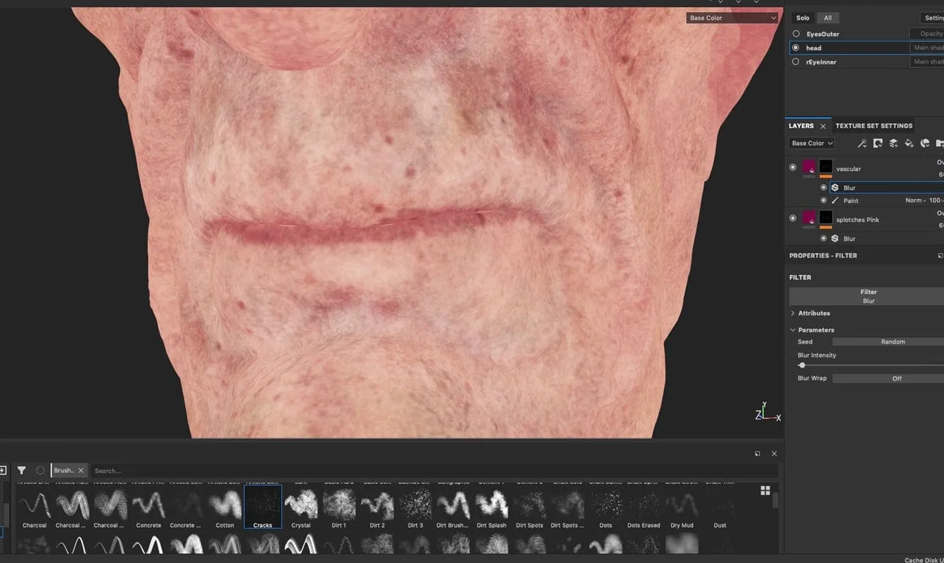 Handpainting Skin Textures in Substance Painter