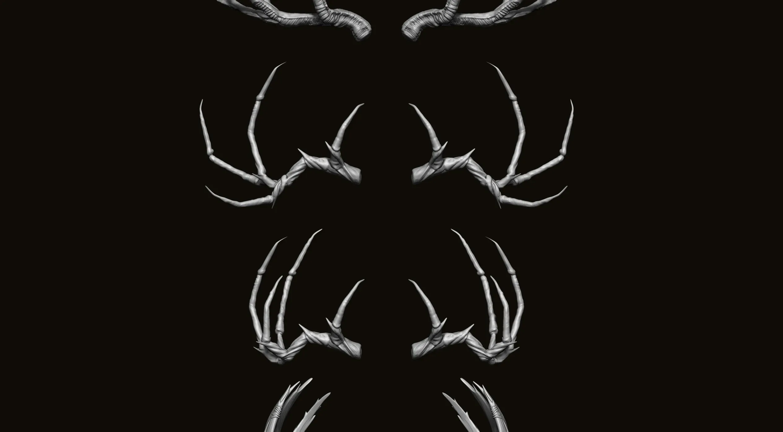 HORNS - 60 Horns, Antlers, Frills & Horn Sockets IMM + VDM