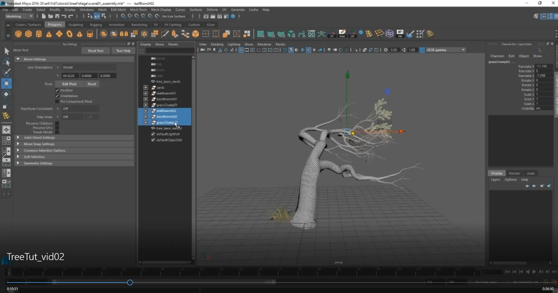 Foliage Tree Creation in Maya and Zbrush Tutorial and Assets