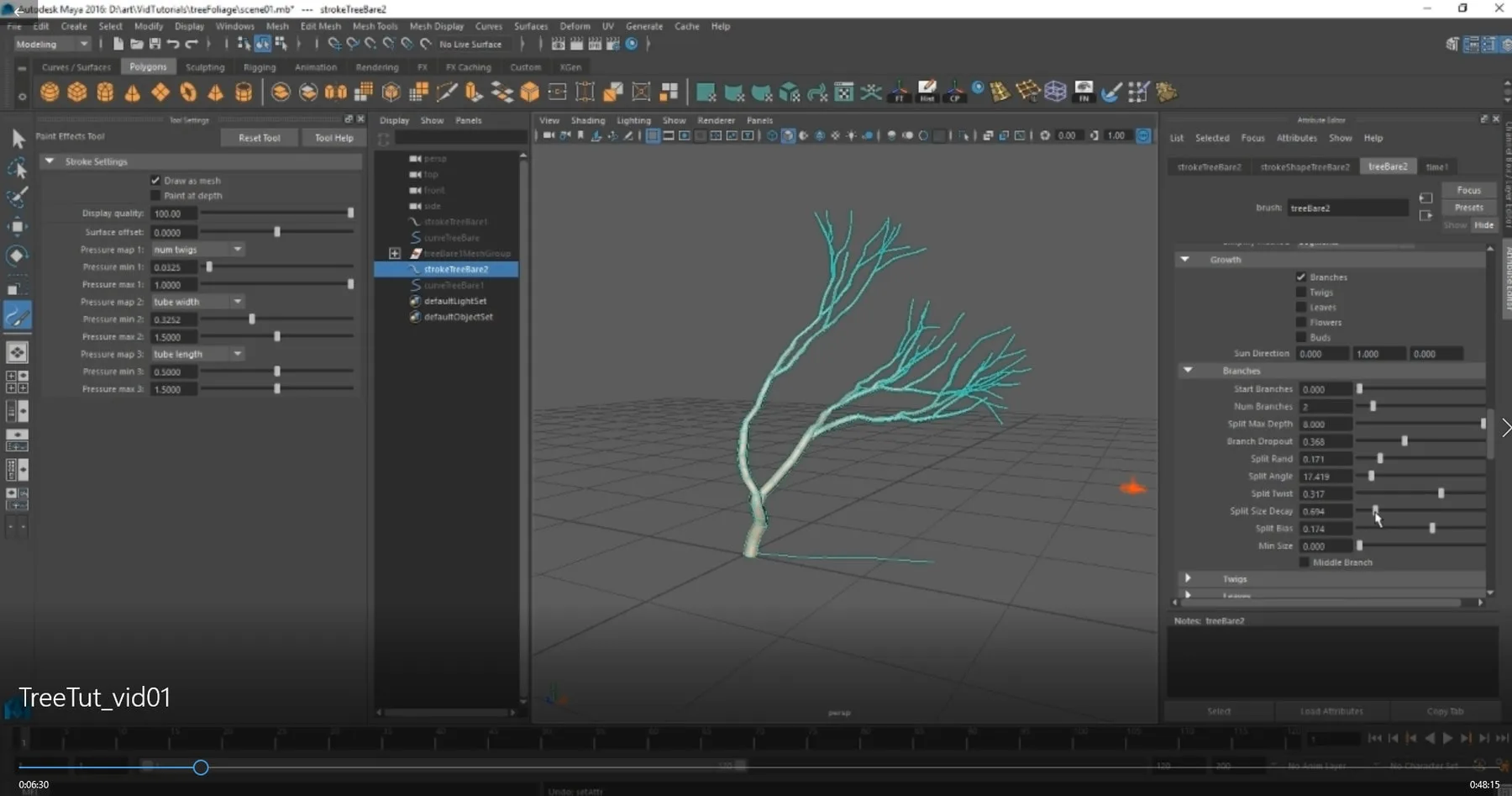 Foliage Tree Creation in Maya and Zbrush Tutorial and Assets