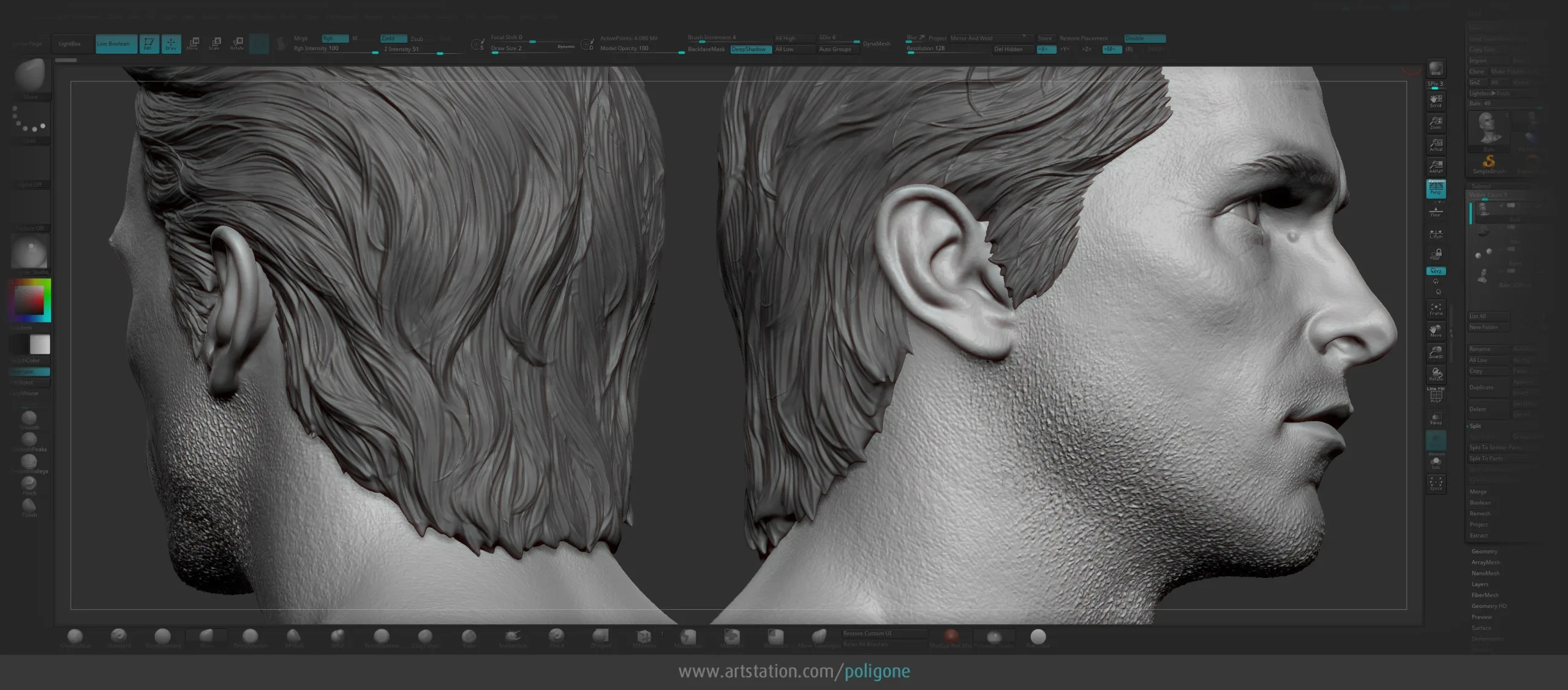 Christian Bale Head - 3D Printable