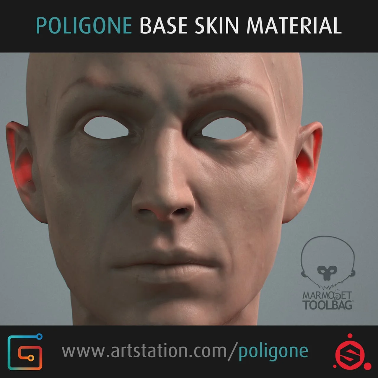 Poligone - Base Skin Material for Substance Painter