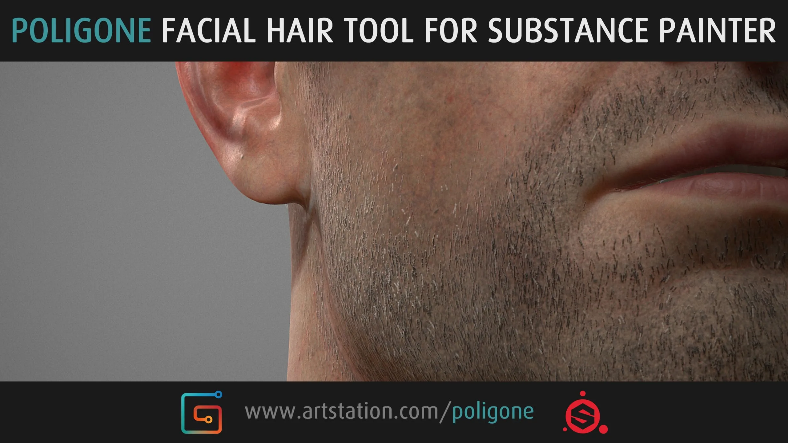 Poligone - Facial Hair Tool for Substance Painter