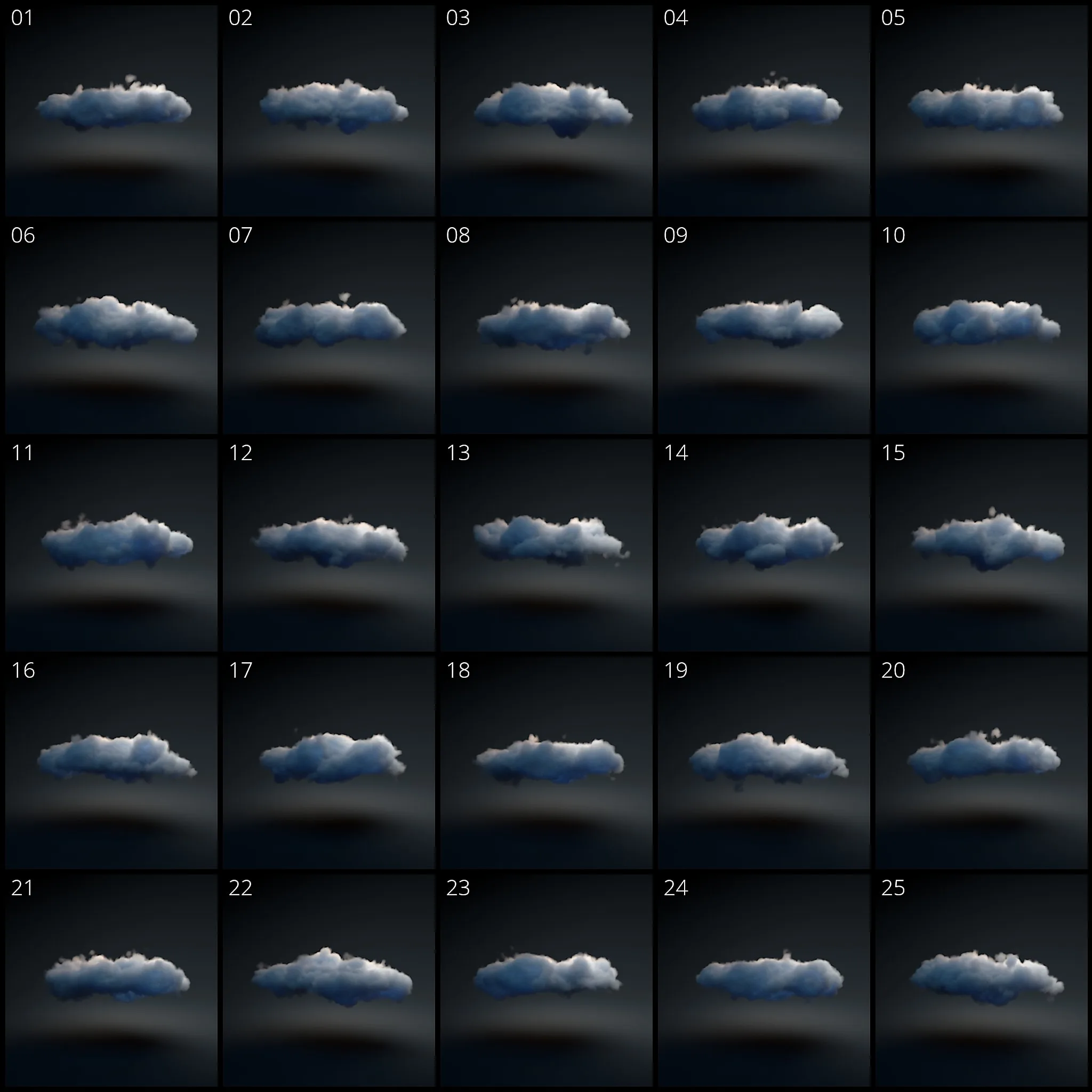 VDB/EXR Clouds 5 packs : 500 vdb + 250 exr