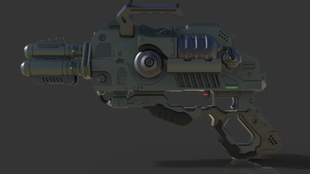 Alien Gun – Modeling & Texturing Bundle