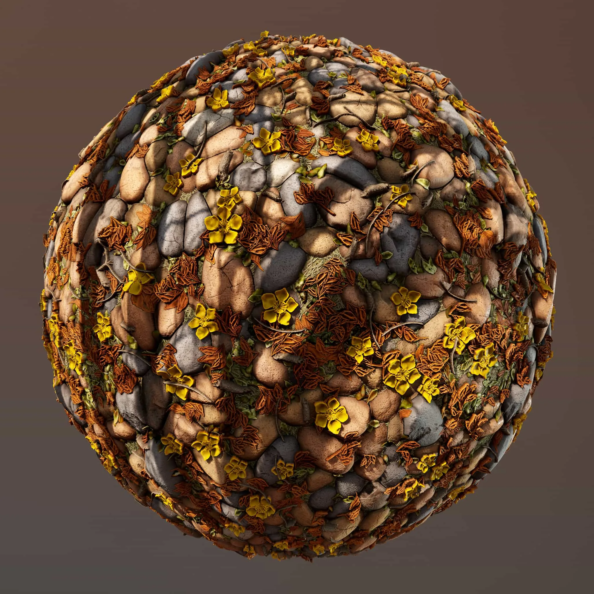 Round Stones & Flowers