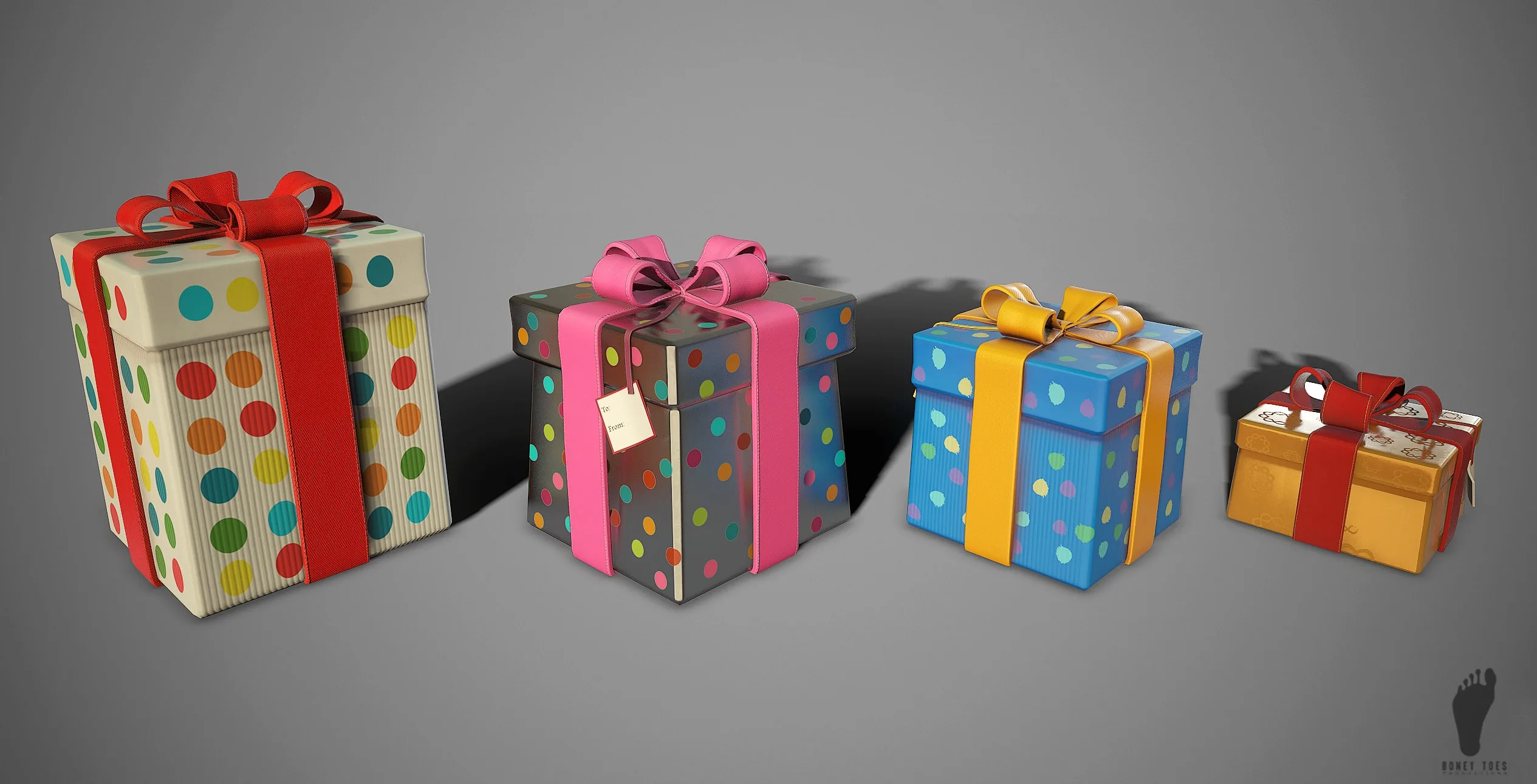 3D Birthday Gifts - Game Ready