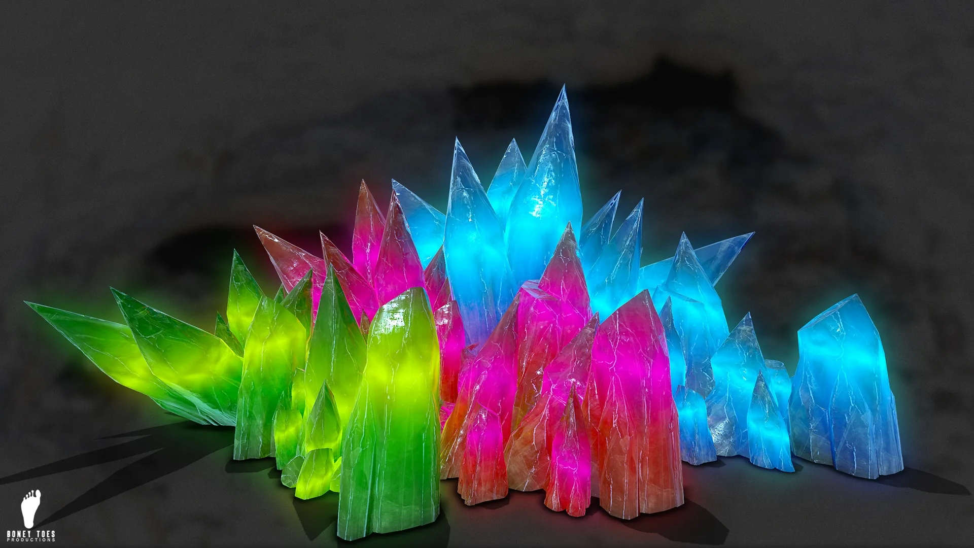 Crystals Stones - Game Ready