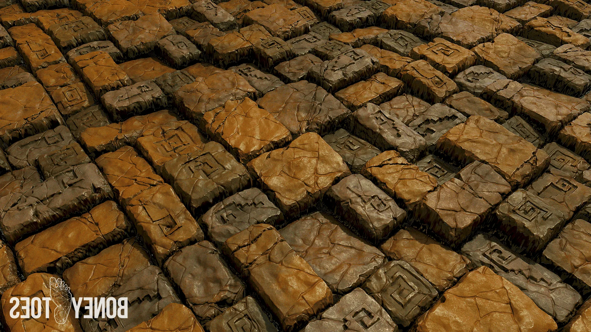 Aztec Stone Tiles Game Textures