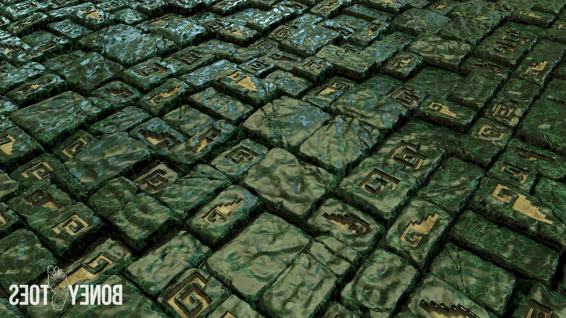 Aztec Stone Tiles Game Textures