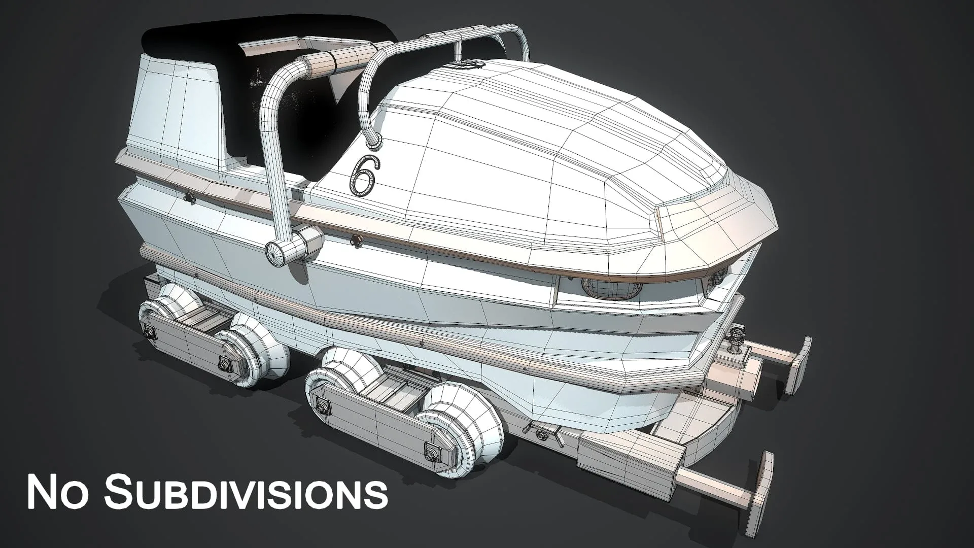 3D Roller Coaster Cart Train - High Poly