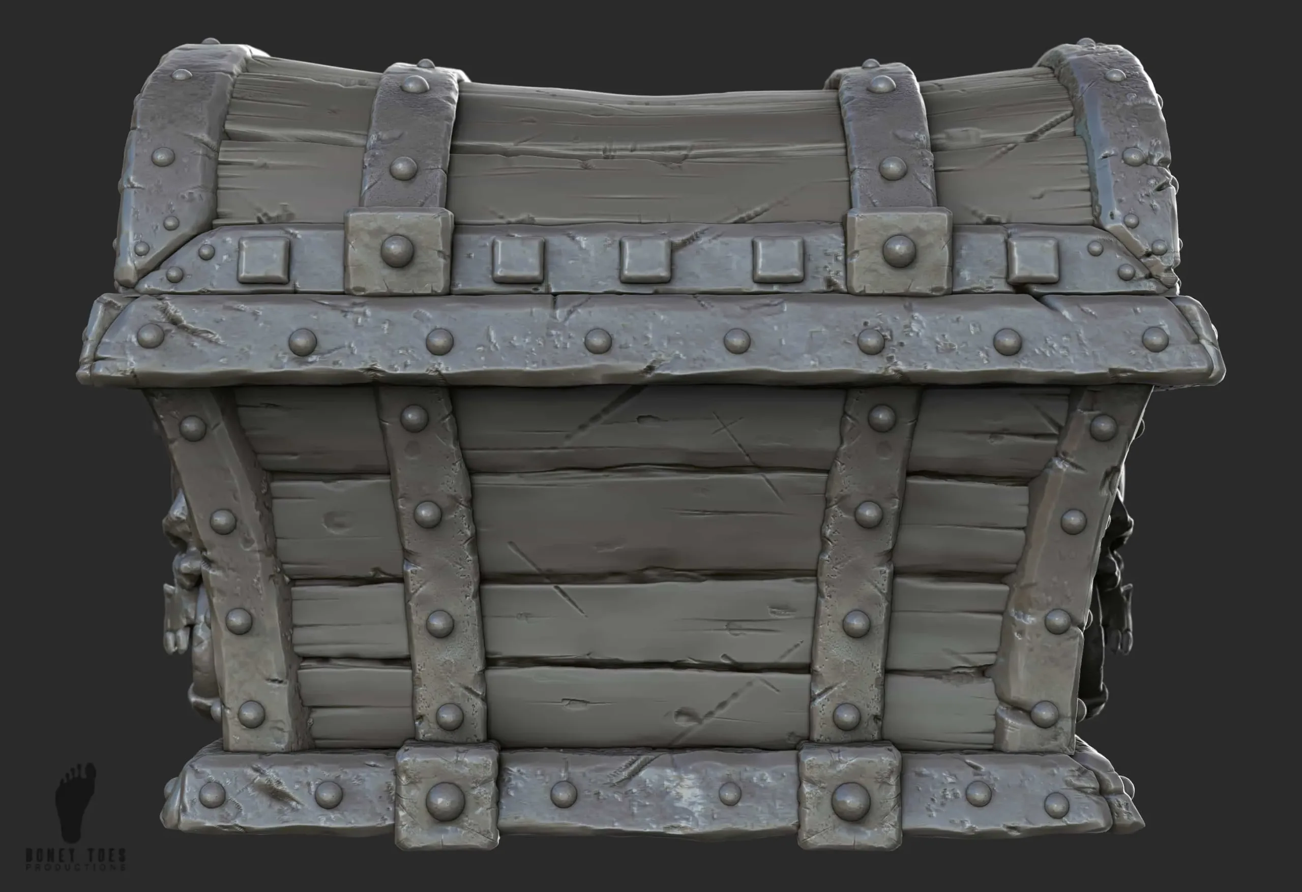 3D Pirate Treasure Chest - High Poly