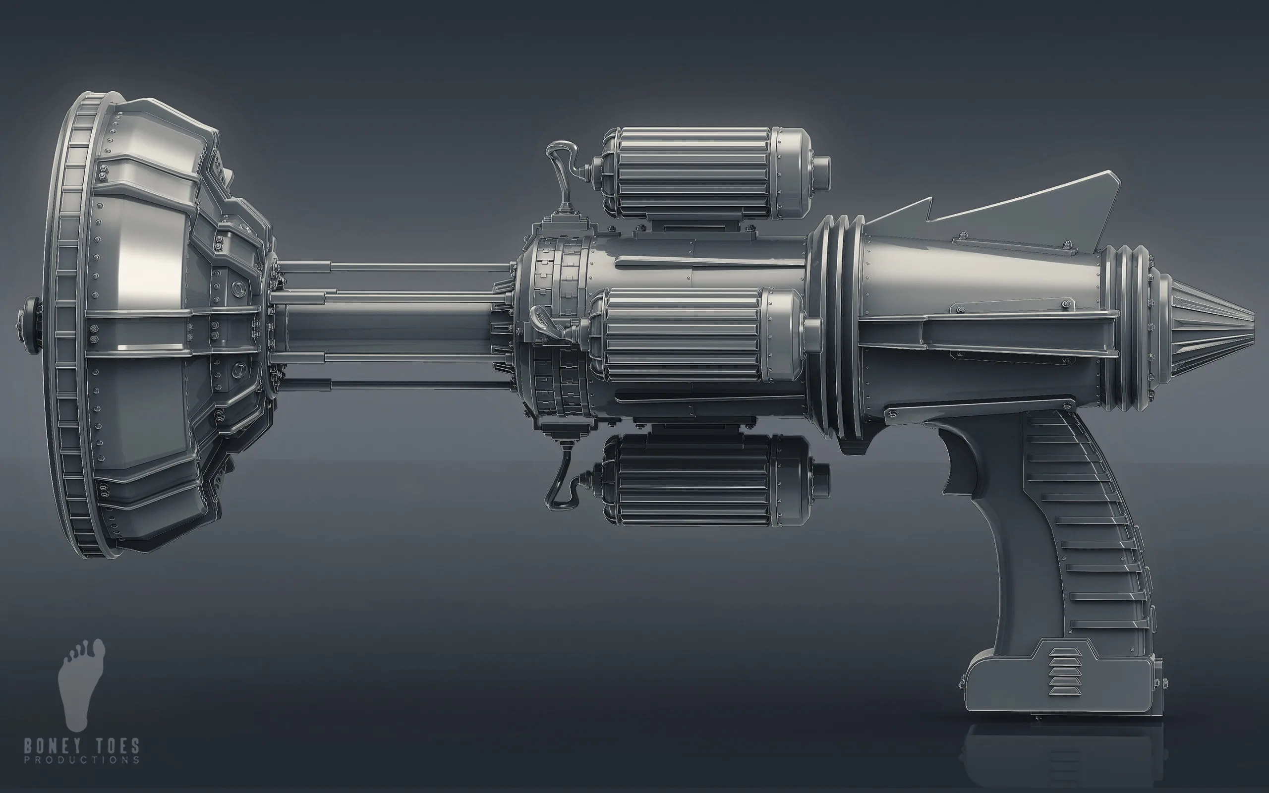 3D Sci-Fi Ray Gun Blaster - High Poly