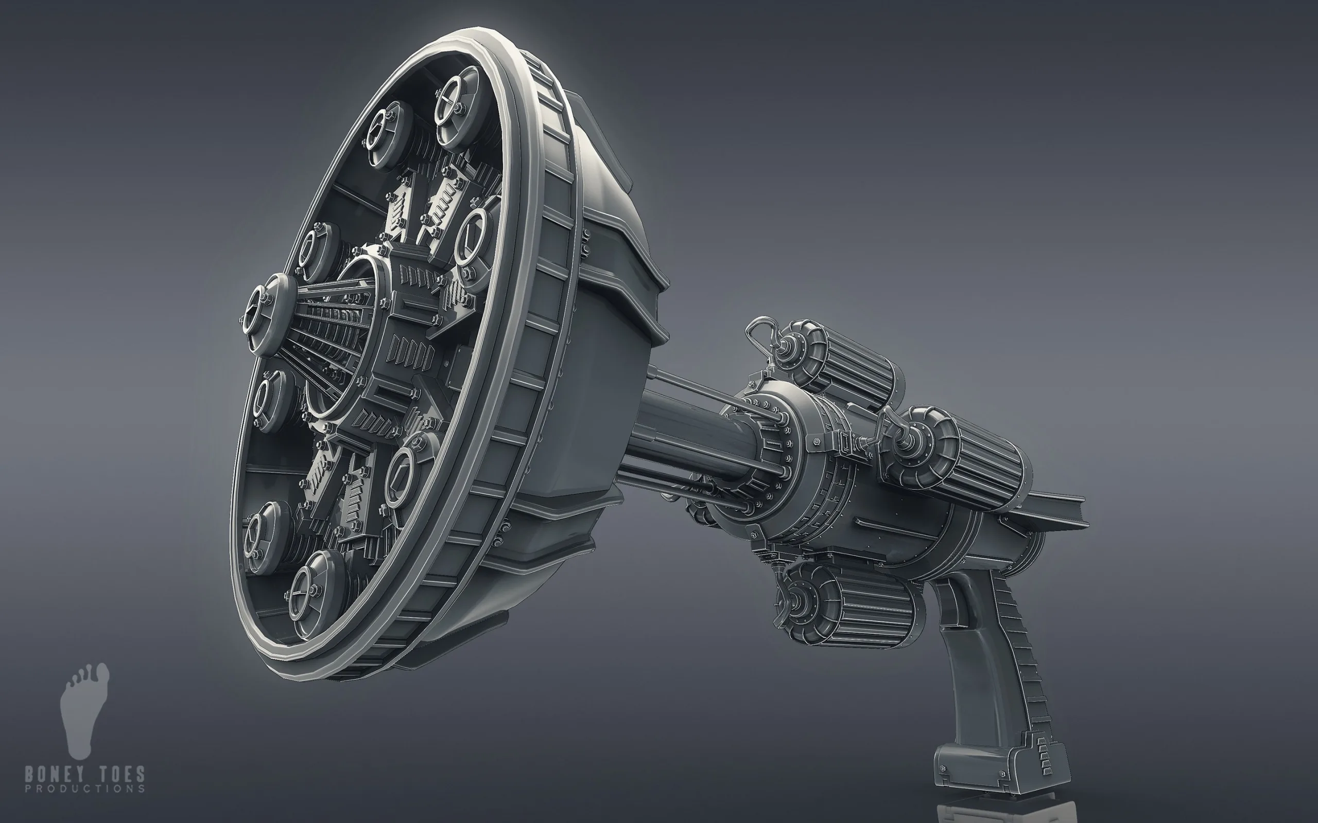 3D Sci-Fi Ray Gun Blaster - High Poly