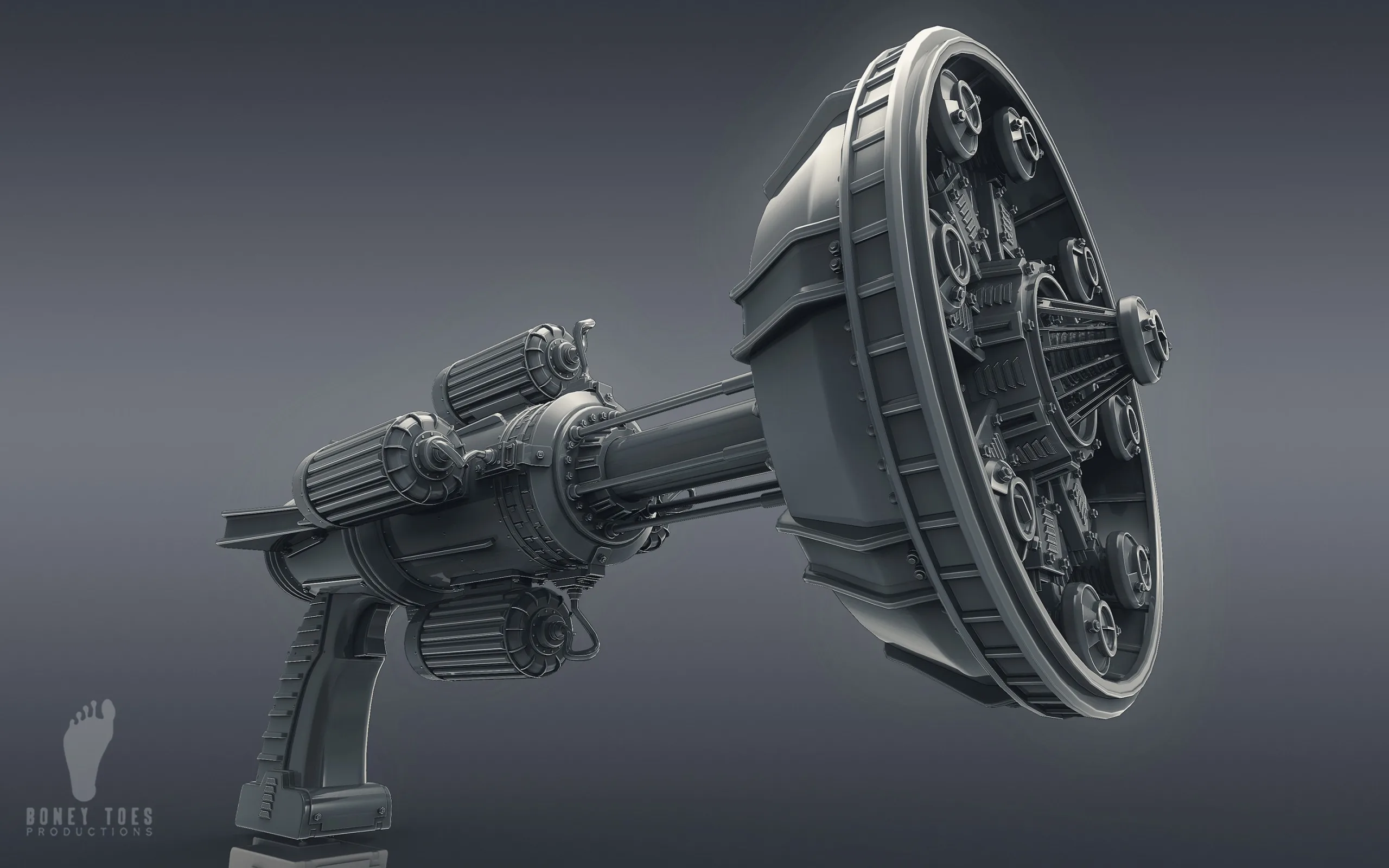 3D Sci-Fi Ray Gun Blaster - High Poly