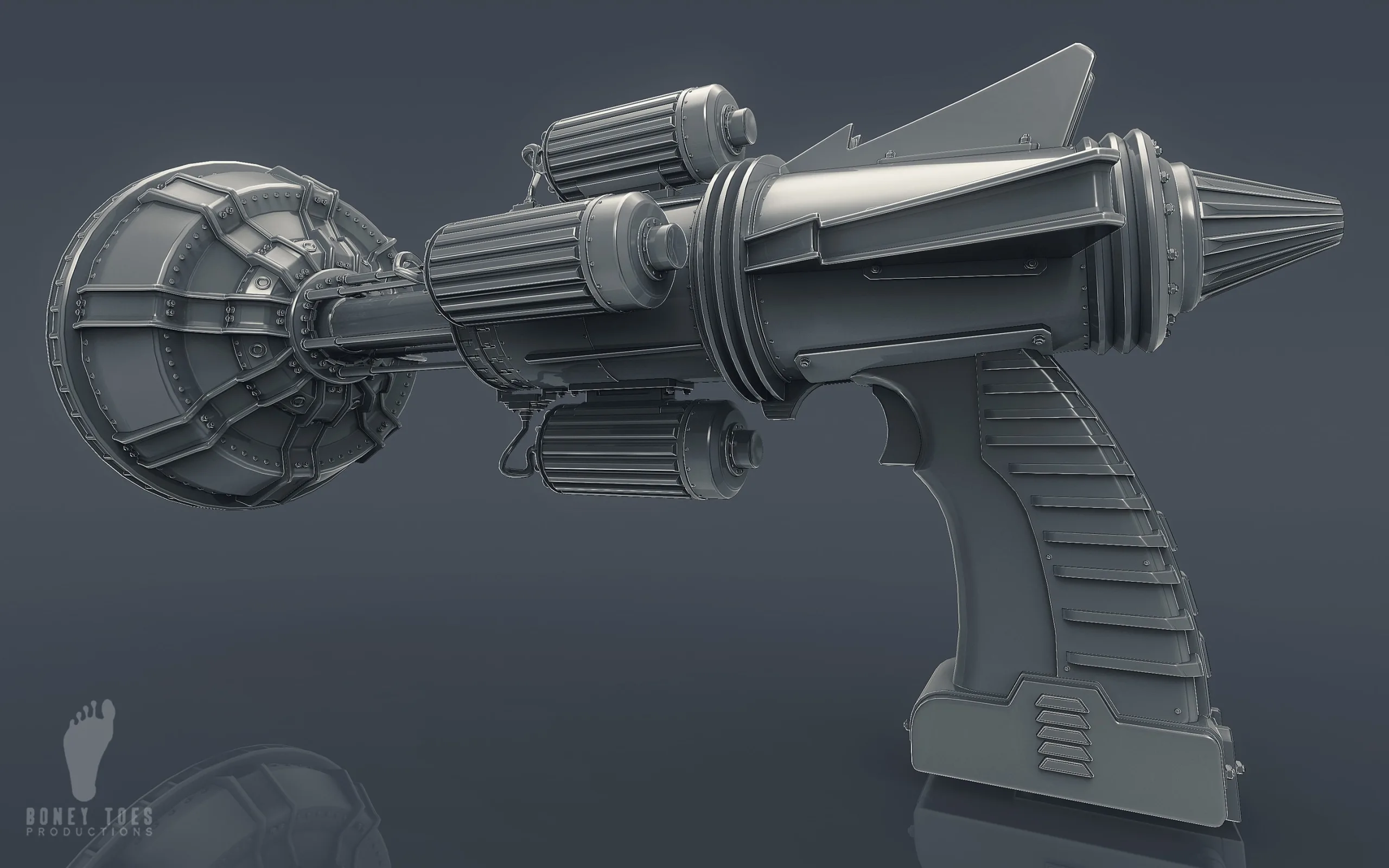 3D Sci-Fi Ray Gun Blaster - High Poly