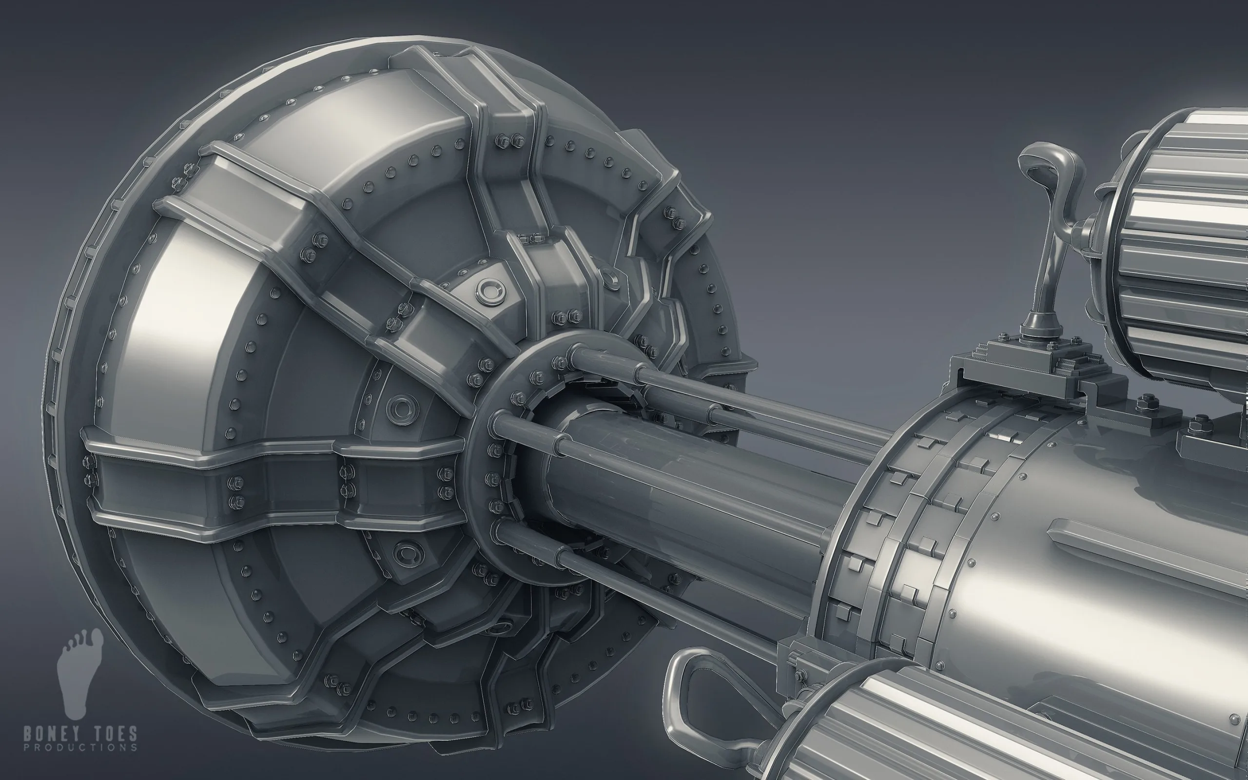 3D Sci-Fi Ray Gun Blaster - High Poly