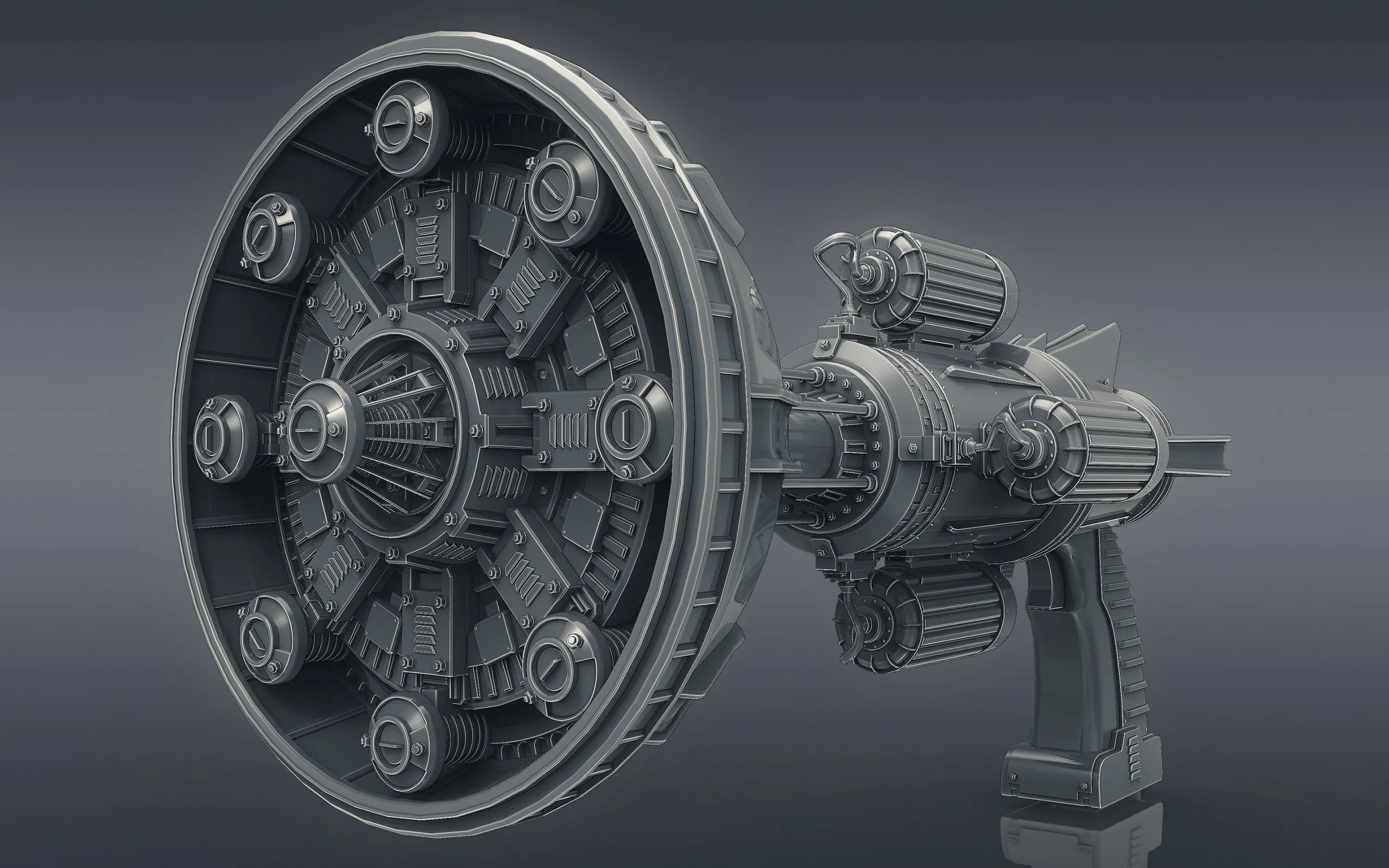 3D Sci-Fi Ray Gun Blaster - High Poly