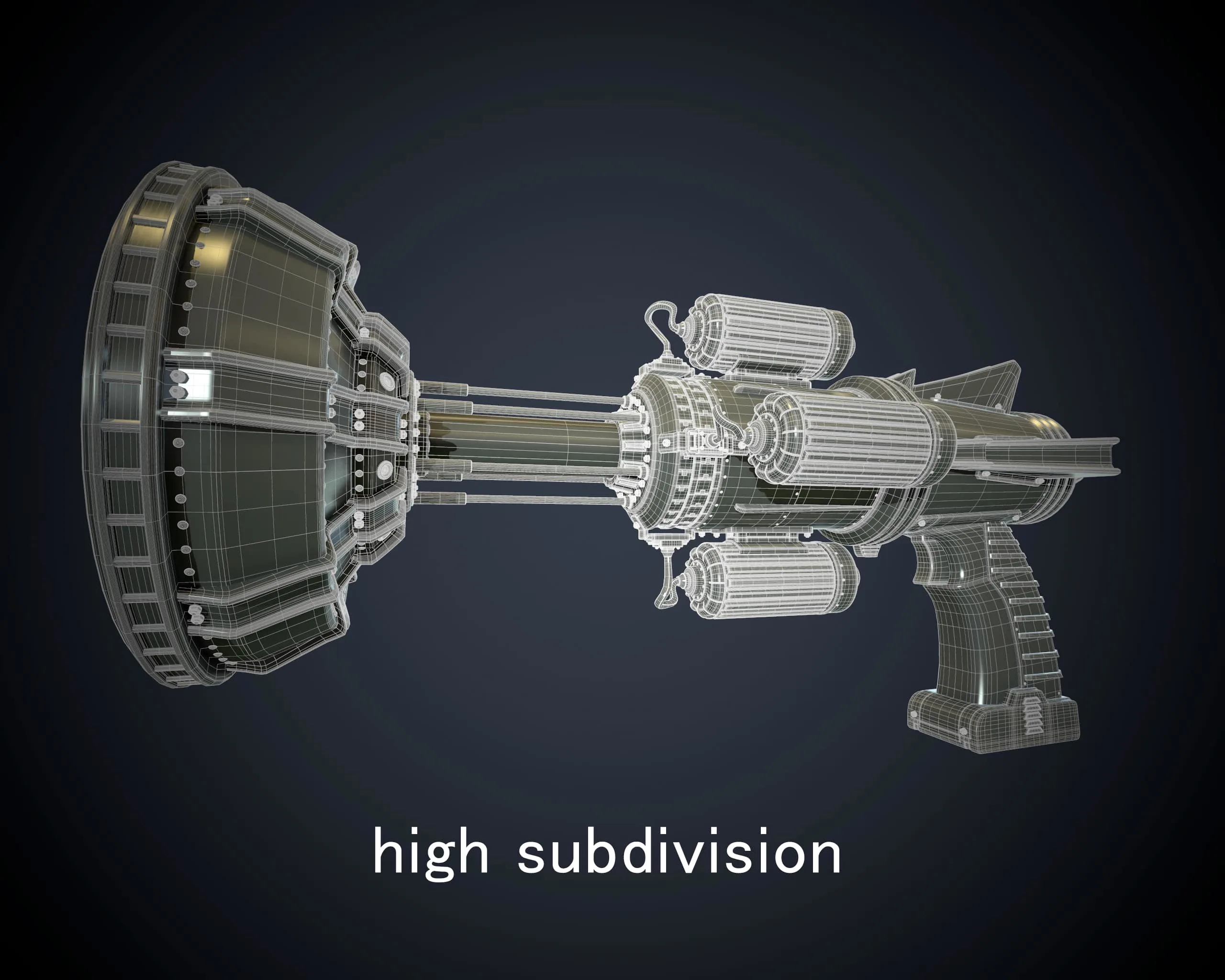 3D Sci-Fi Ray Gun Blaster - High Poly