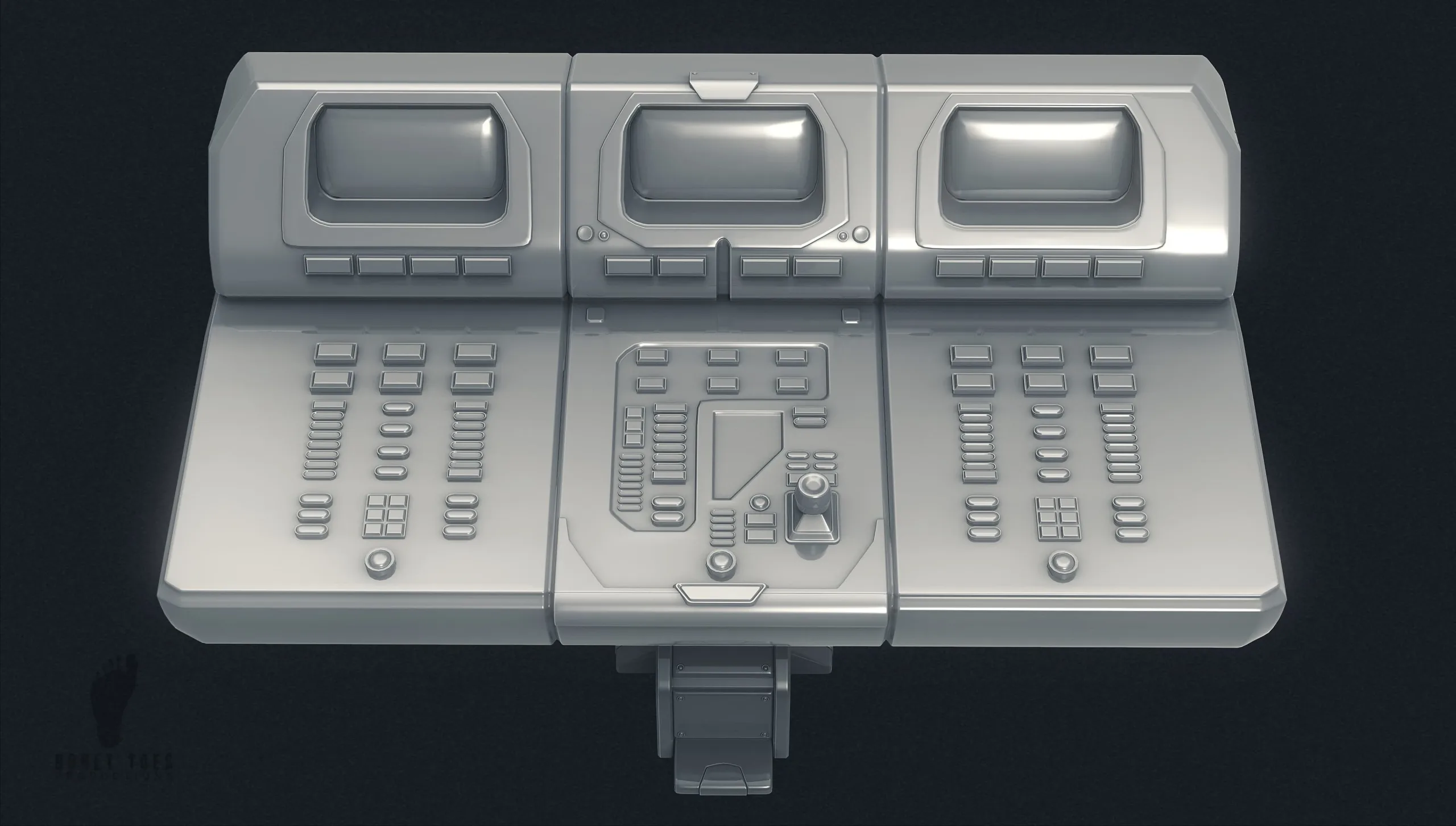 3D Computer Workstation - High Poly