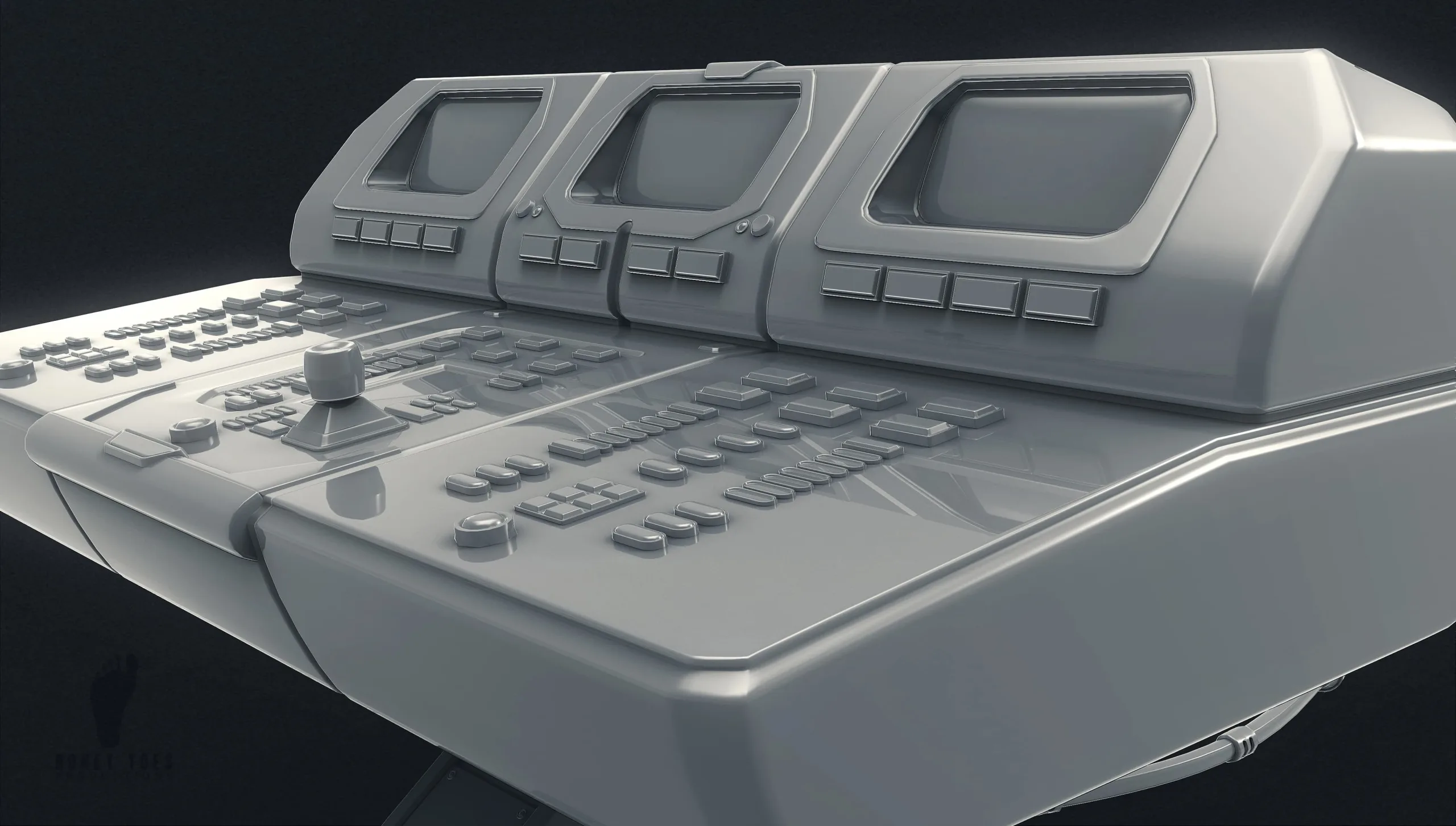 3D Computer Workstation - High Poly