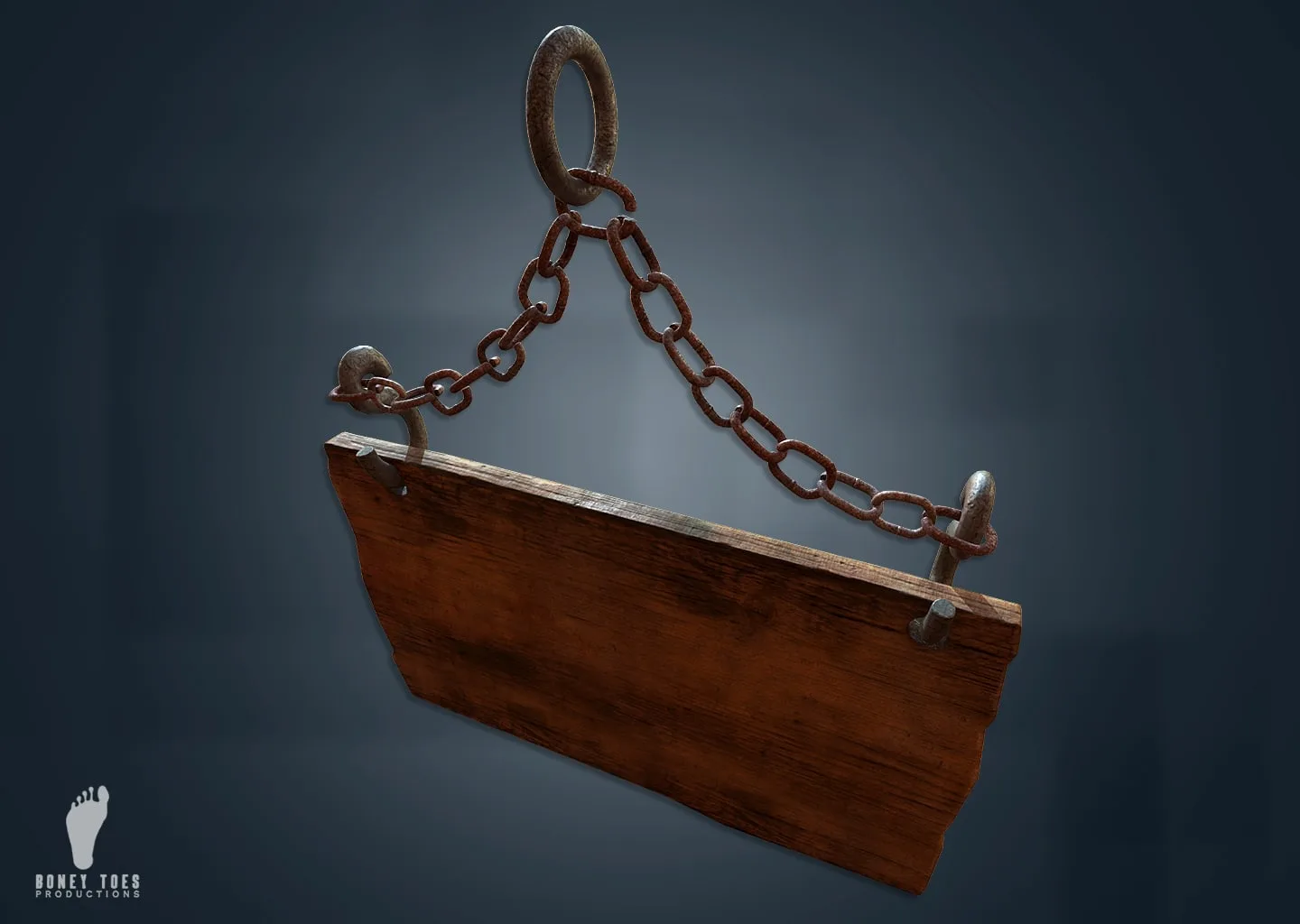 3D Hanging Wooden Signs - Game - FlippedNormals